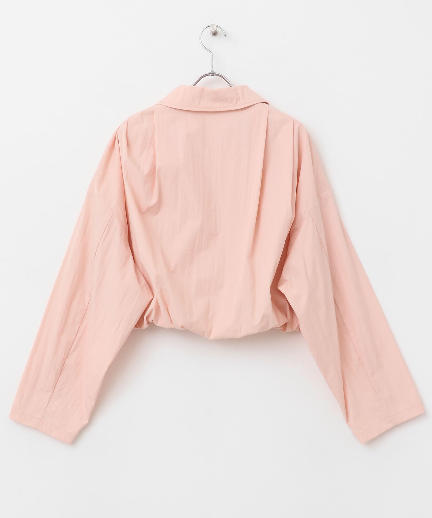 バックギャザークロップドシャツ PINK one