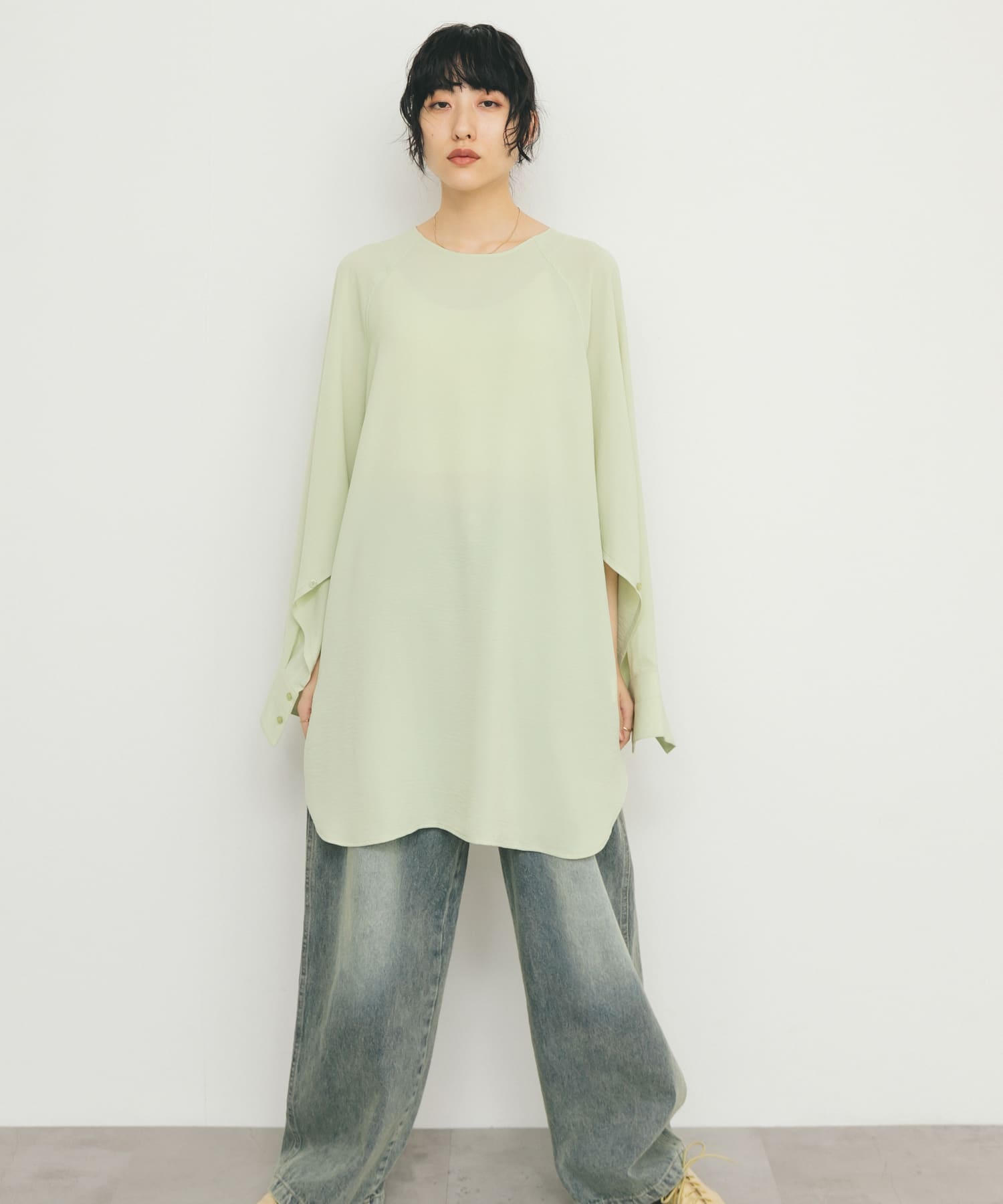 身長：160cm サイズ：one
