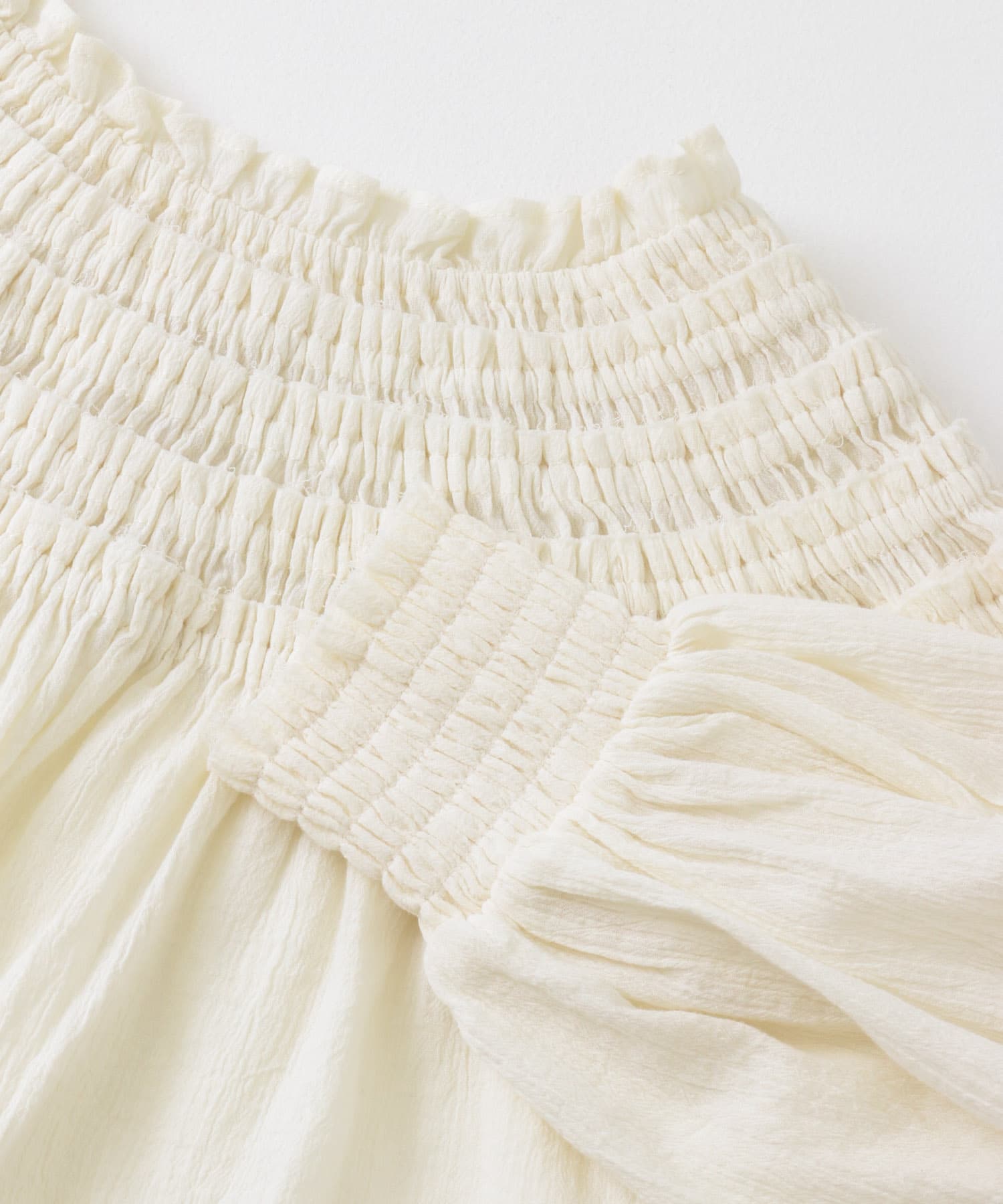 2WAYシャーリングブラウス IVORY one