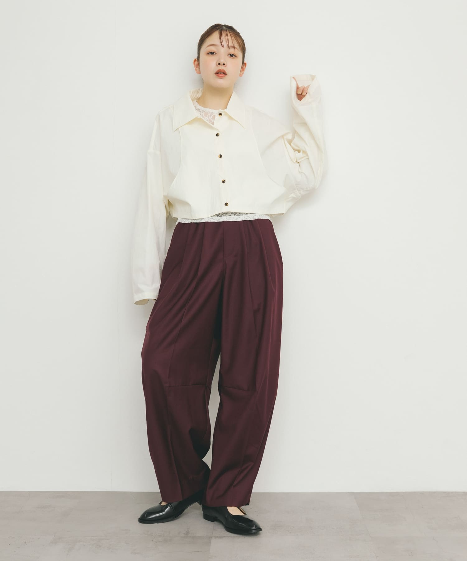 身長：160cm サイズ：one