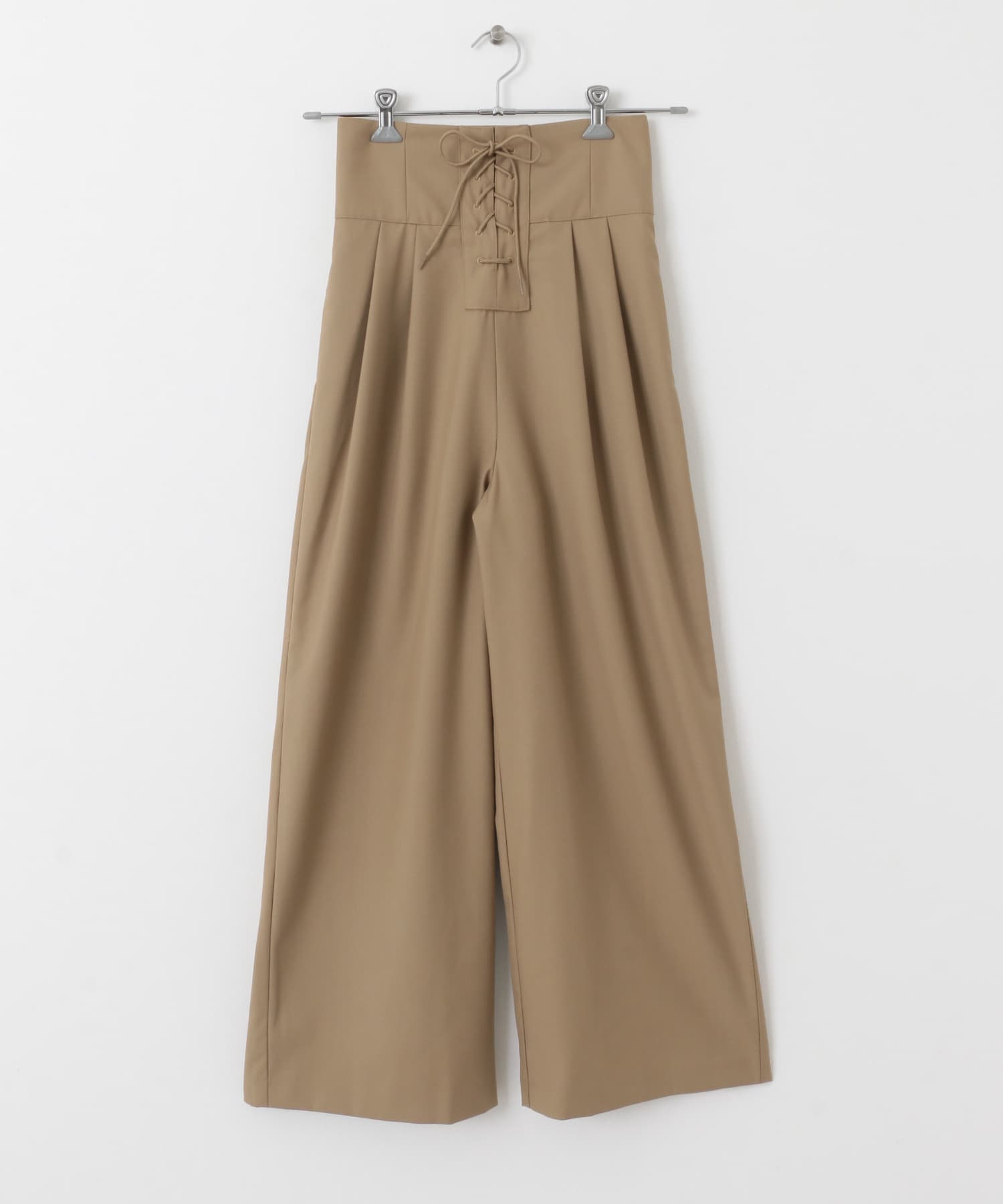 『2サイズ展開』レースアップパンツ BEIGE 36