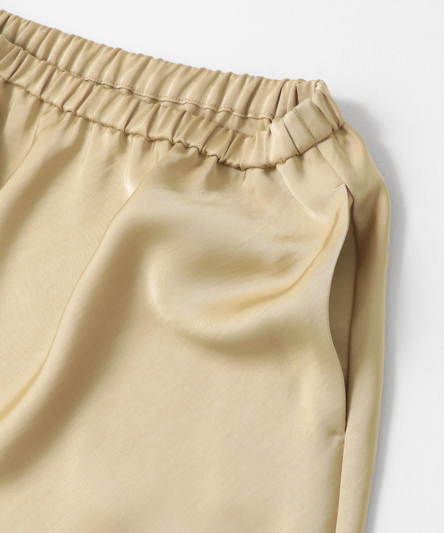 サテンナロースカート BEIGE one