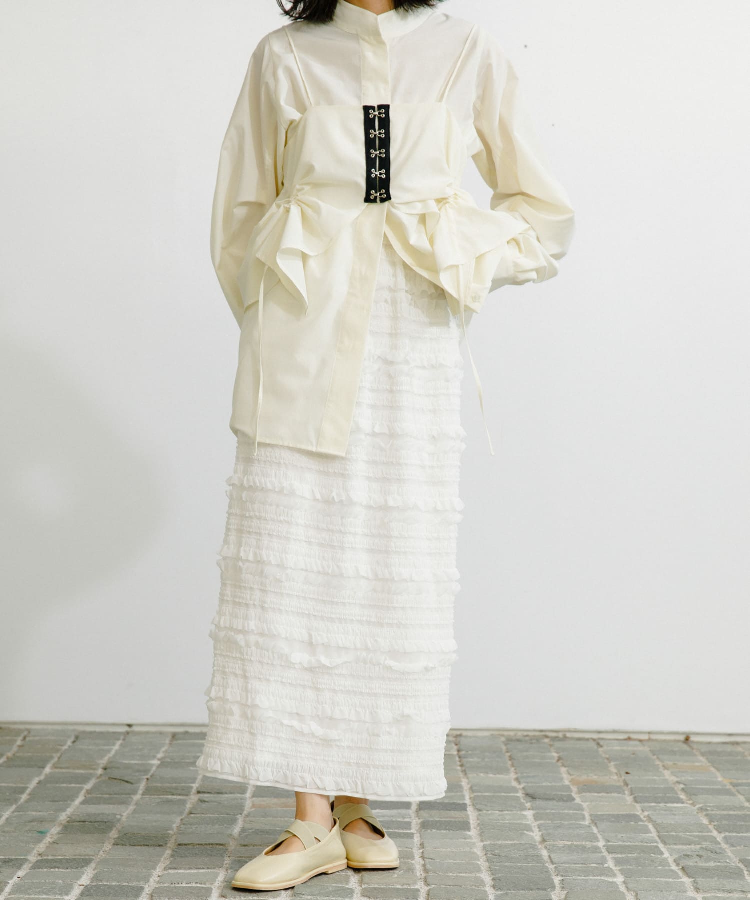 Iラインフリルスカート