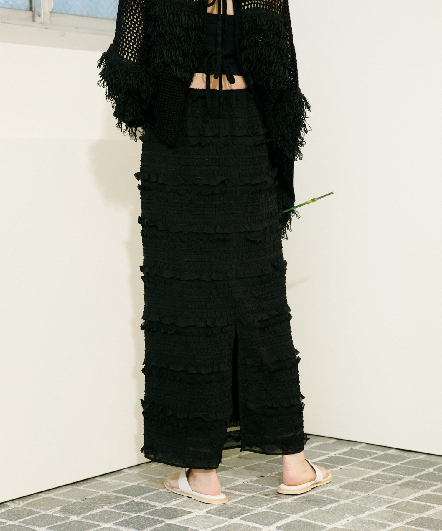 Iラインフリルスカート