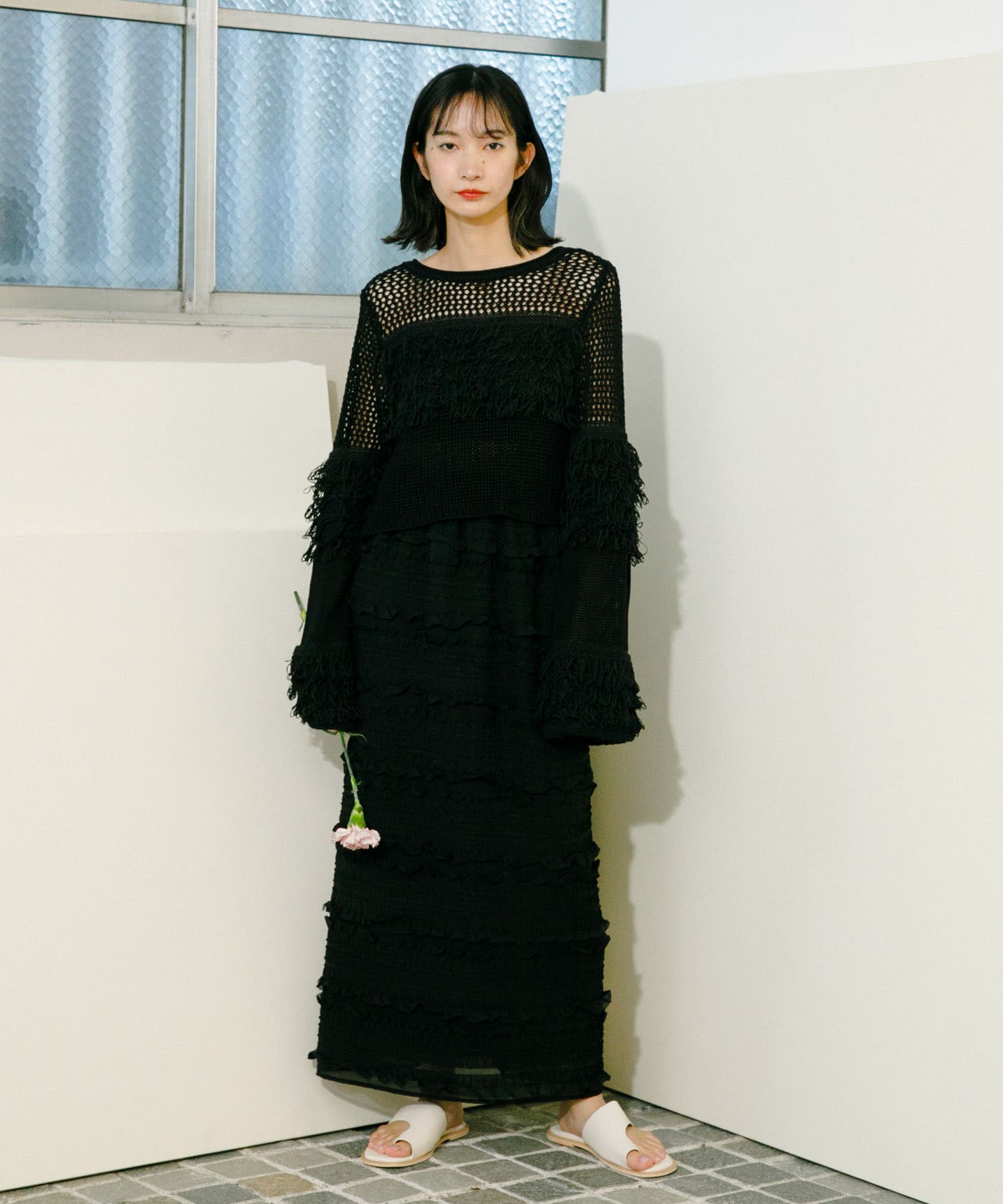 身長：159cm サイズ：one