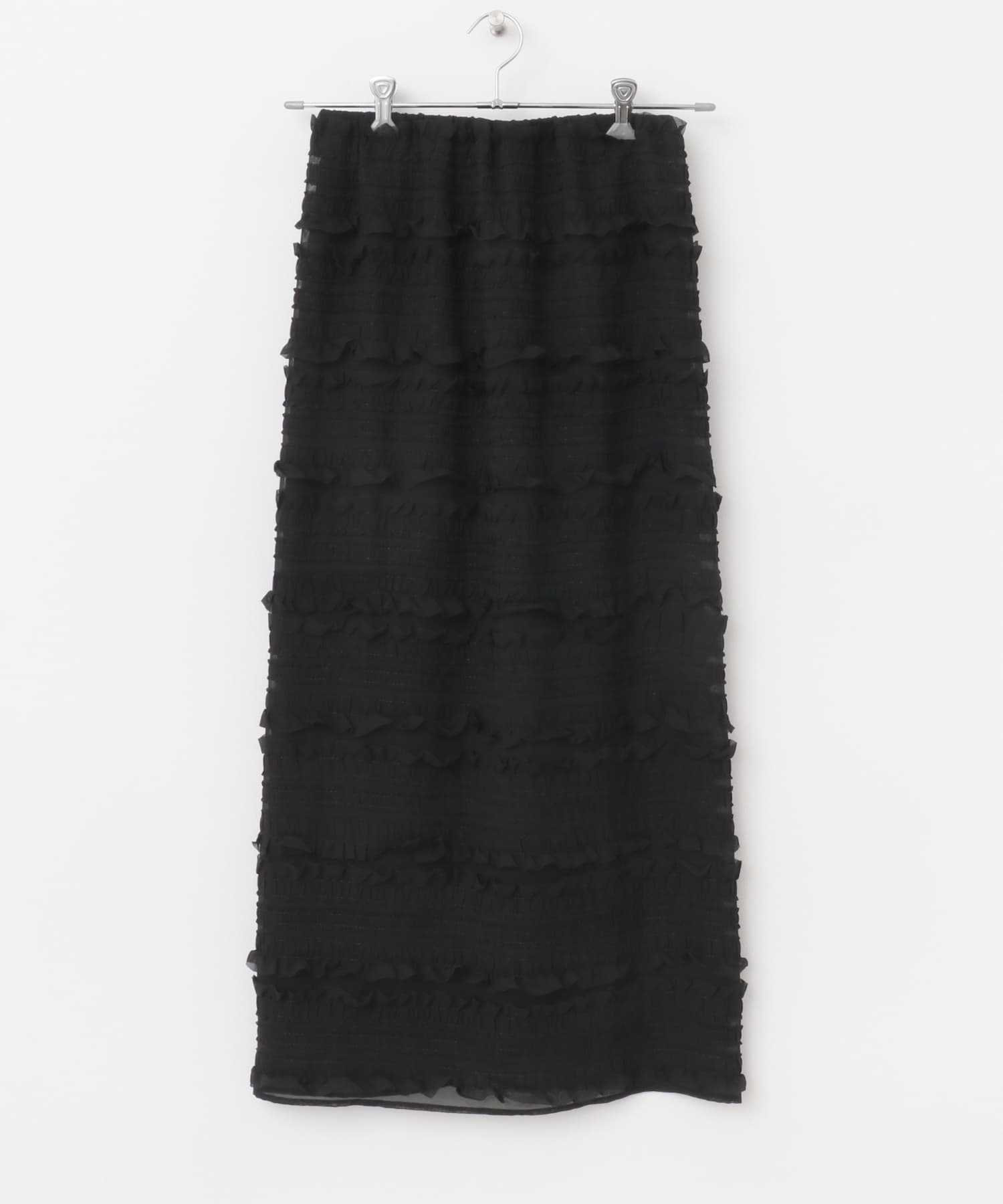 Iラインフリルスカート BLACK one
