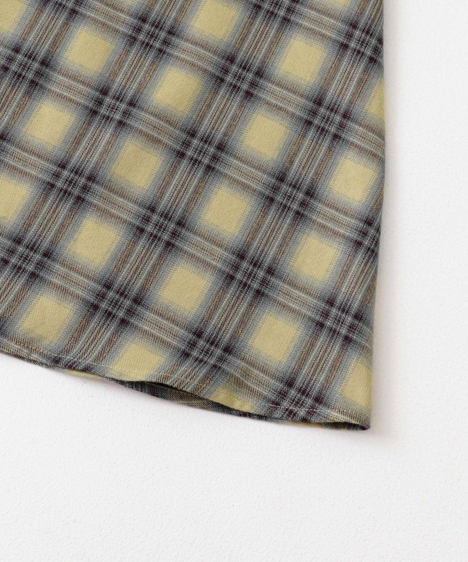 スリーブノットチェックスカート BEG×BROWN one