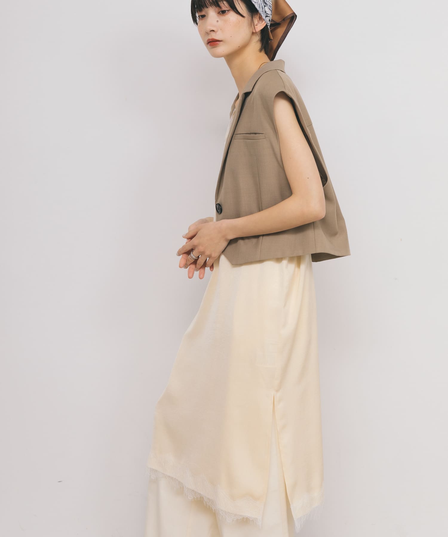 身長：159cm サイズ：one