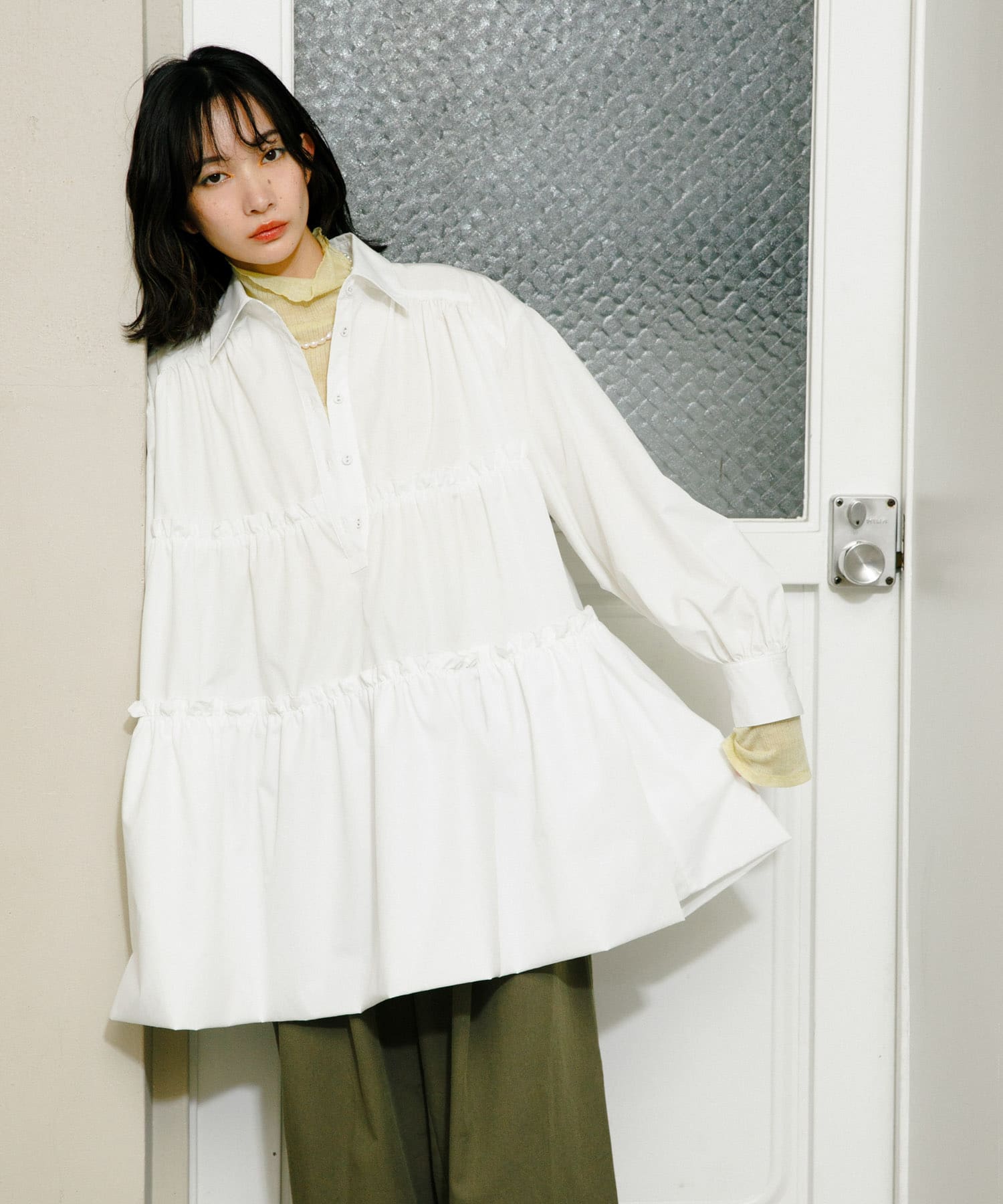 身長：159cm サイズ：one