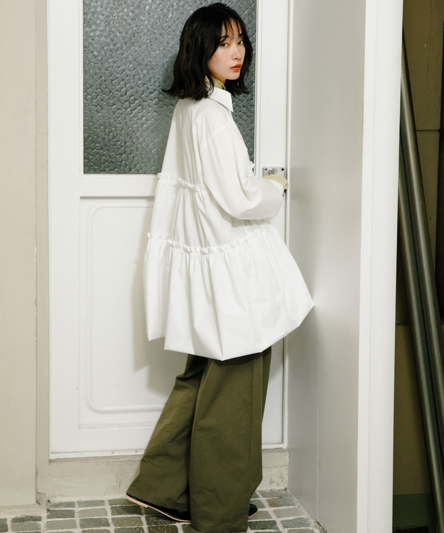 身長：159cm サイズ：one