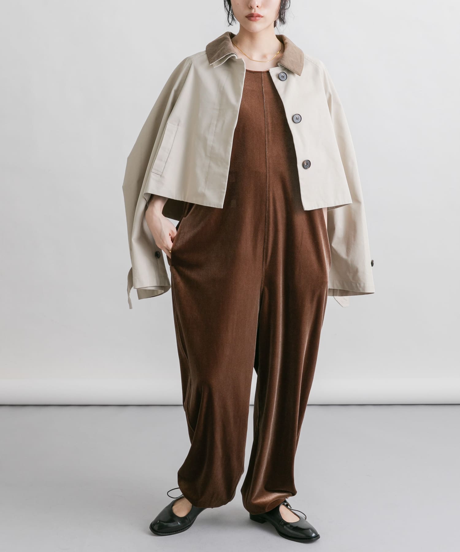 2WAYベロアオールインワン