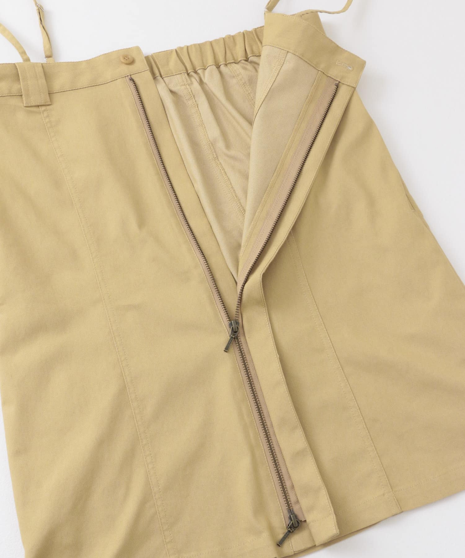 フロントZIPミニワンピース BEIGE one