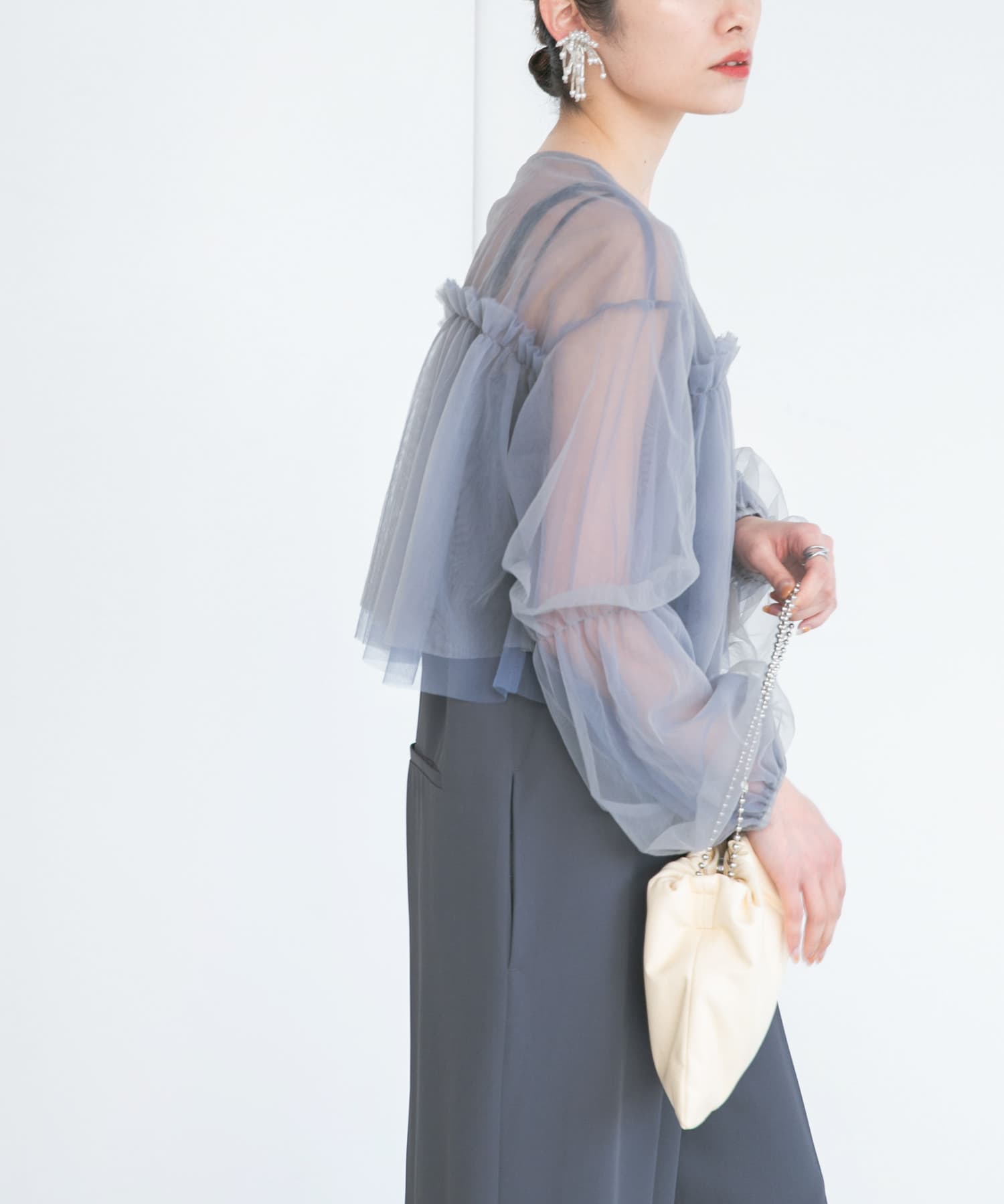 チュールブラウスSETベアサロペット KBF｜チュールブラウスSETベアサロペット | Rakuten Fashion