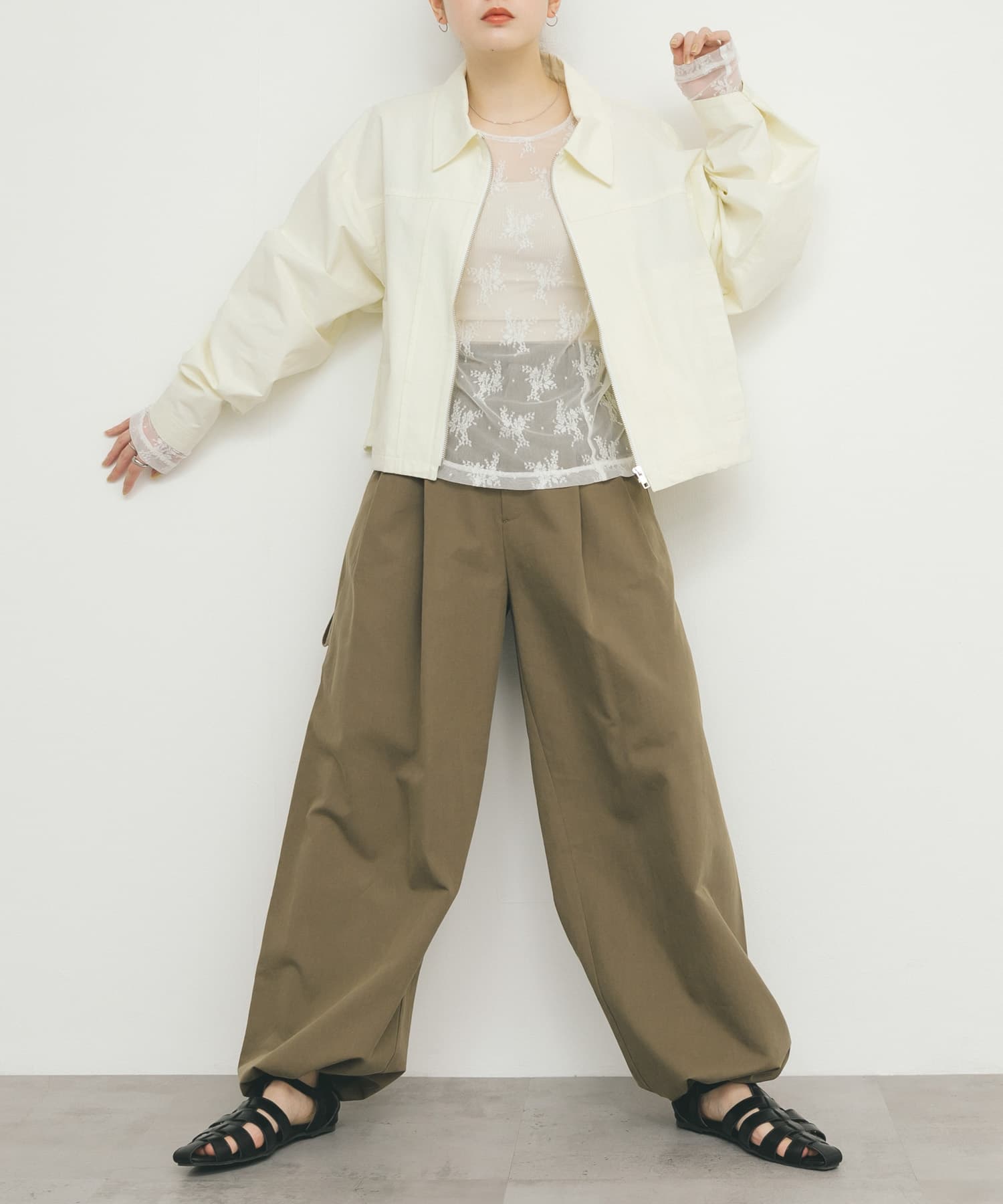 身長：160cm サイズ：one