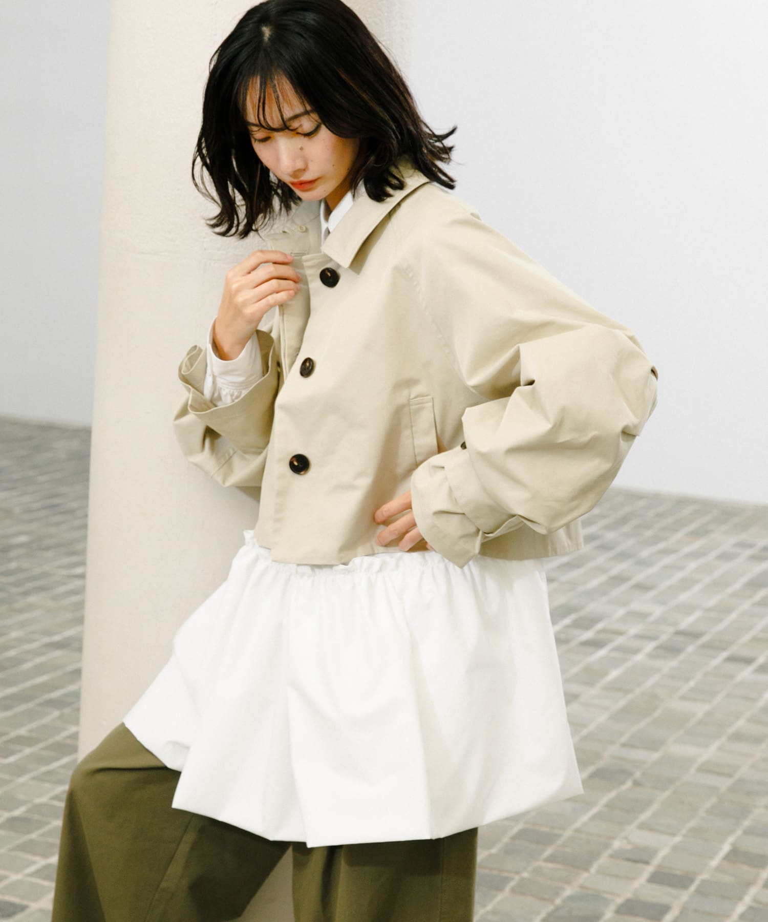 身長：159cm サイズ：one