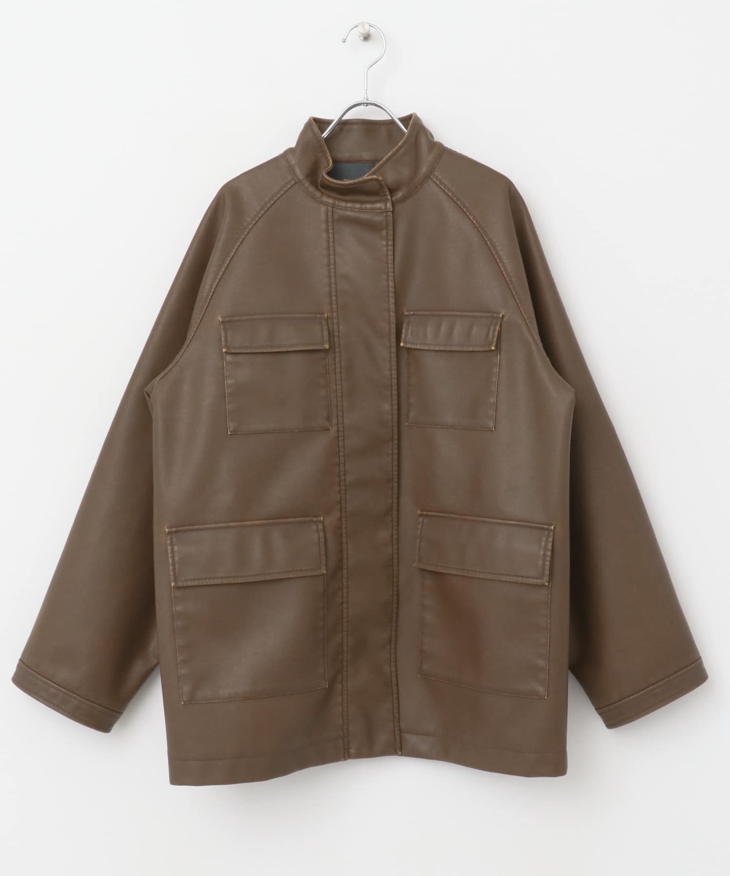 ウォッシュドサファリジャケット BROWN one