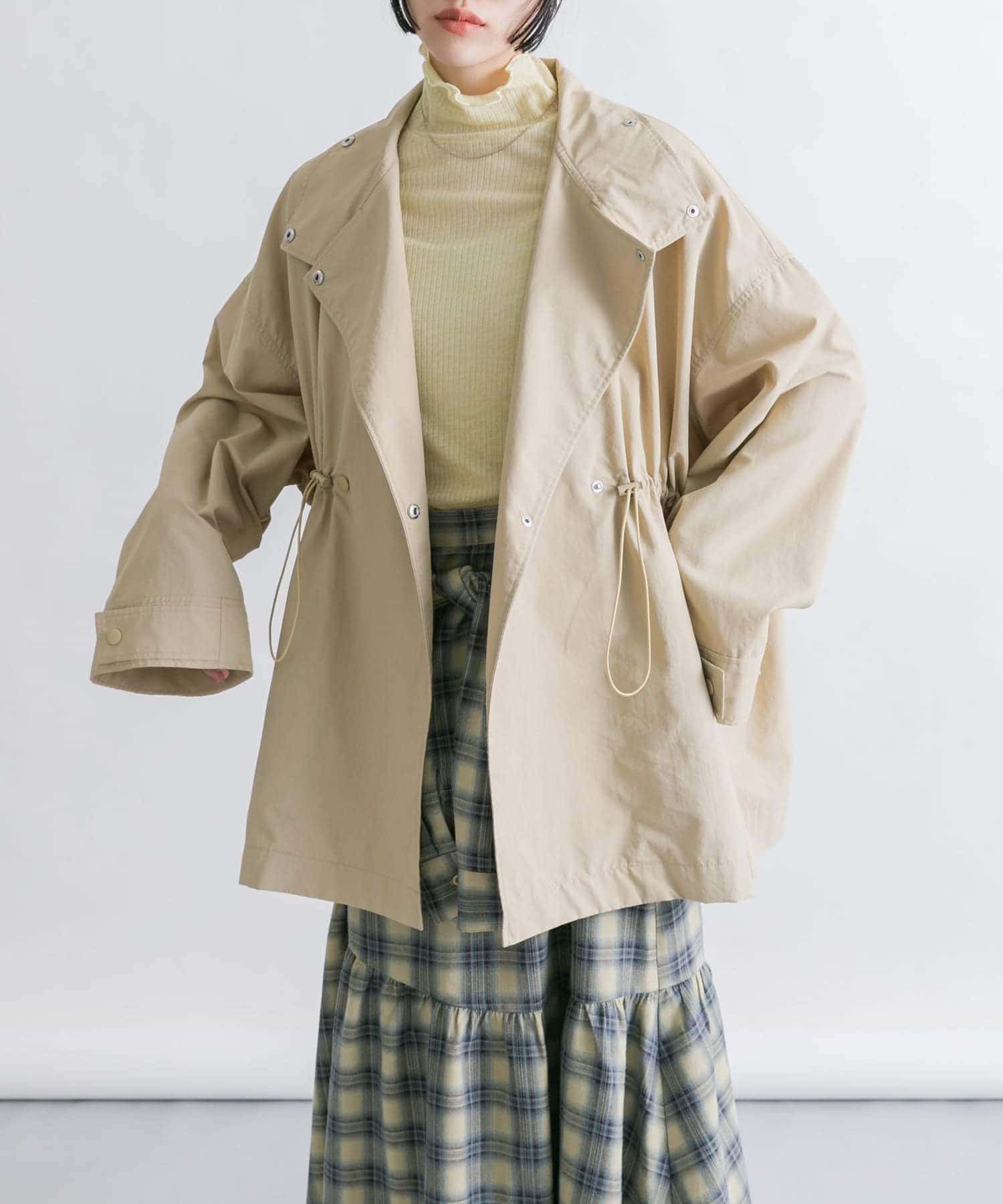 スタンドカラーBIGナイロンジャケット