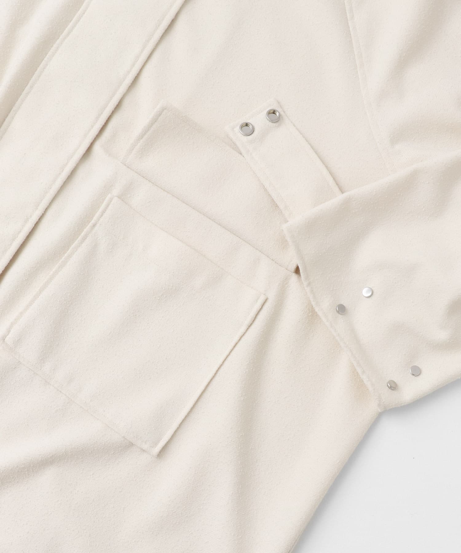 スタンドカラーブークレコート IVORY one