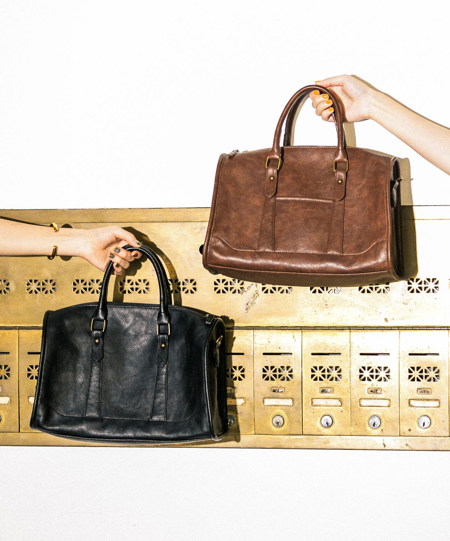 ヴィンテージライクボストンBAG BROWN one