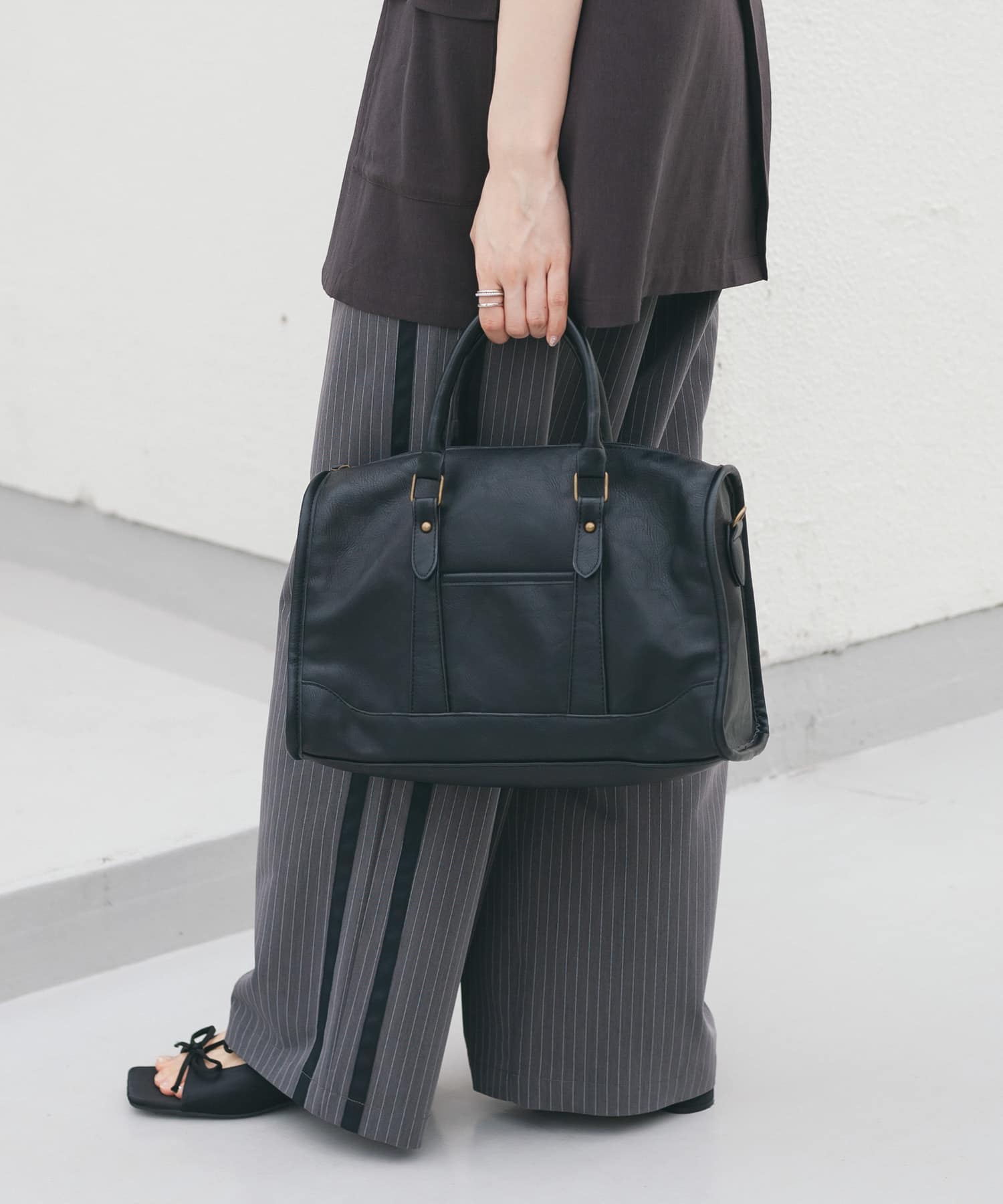 ヴィンテージライクボストンBAG BLACK one