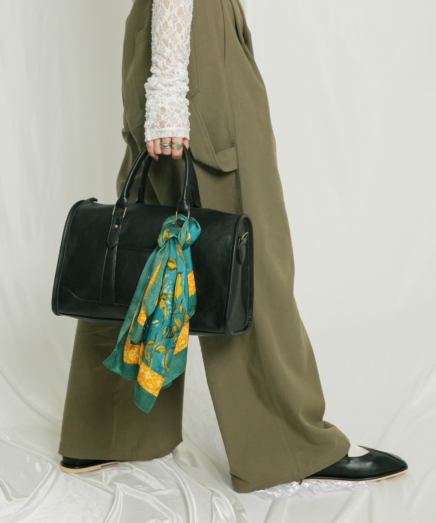 ヴィンテージライクボストンBAG BLACK one