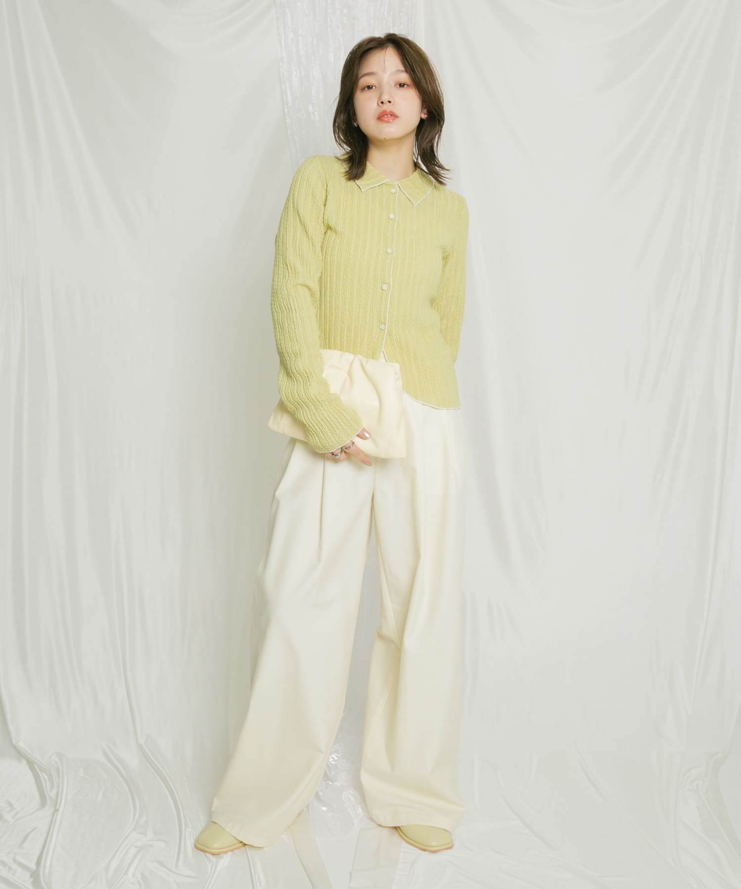 ボールチェーンギャザーBAG YELLOW one
