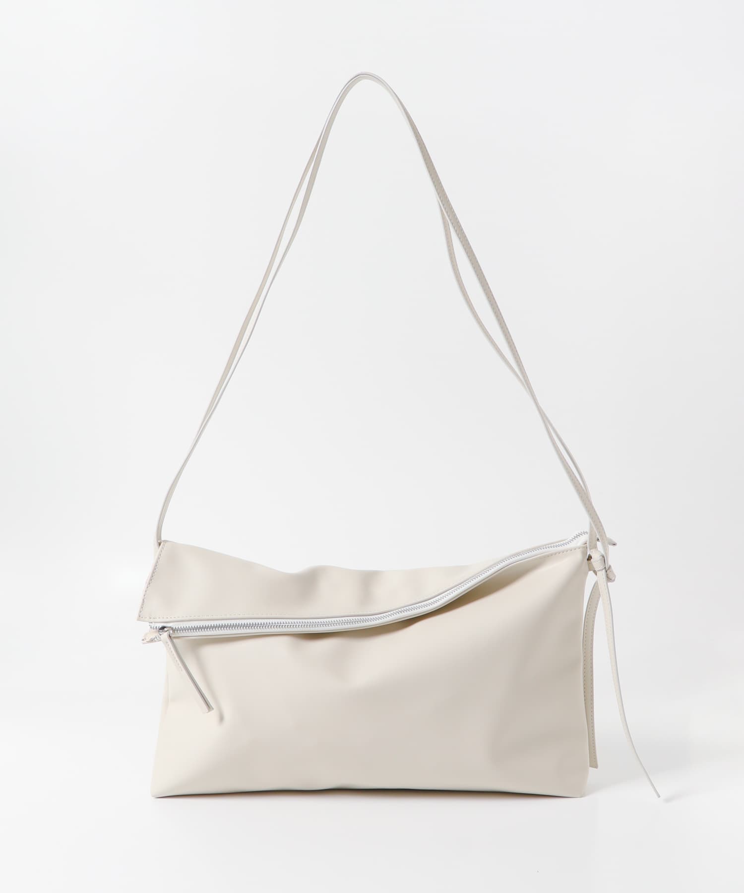 アシンメトリーフラップショルダーBAG ICE GRAY one