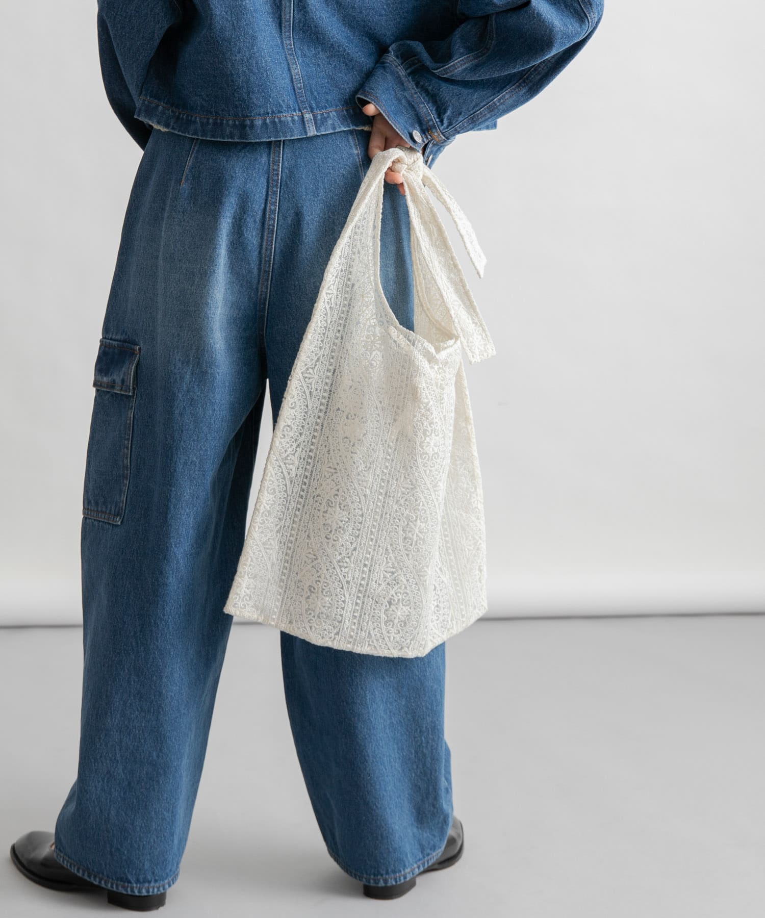 シアーエンブロイダリーBAG IVORY one