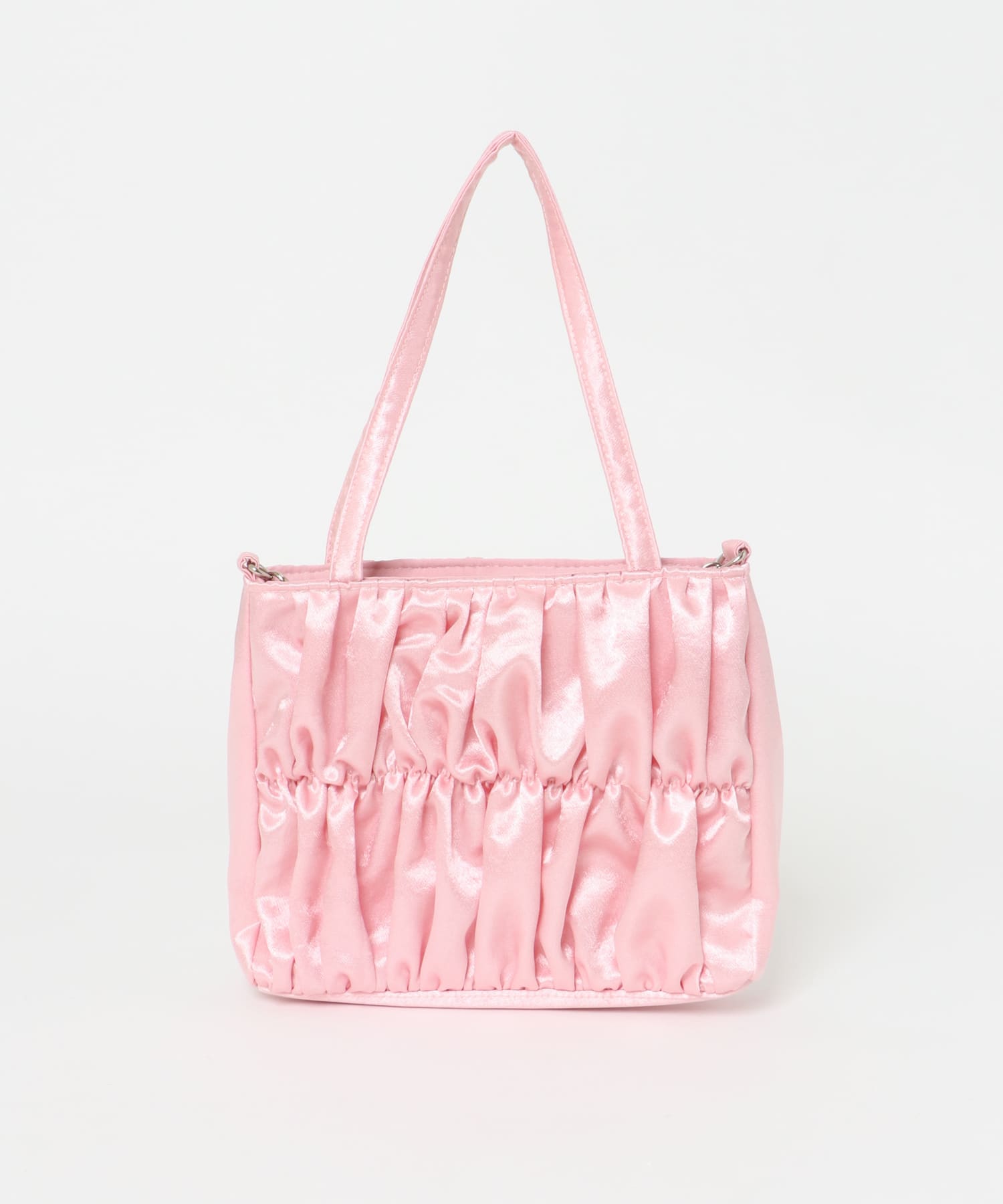 サテンギャザーハンドBAG PINK one