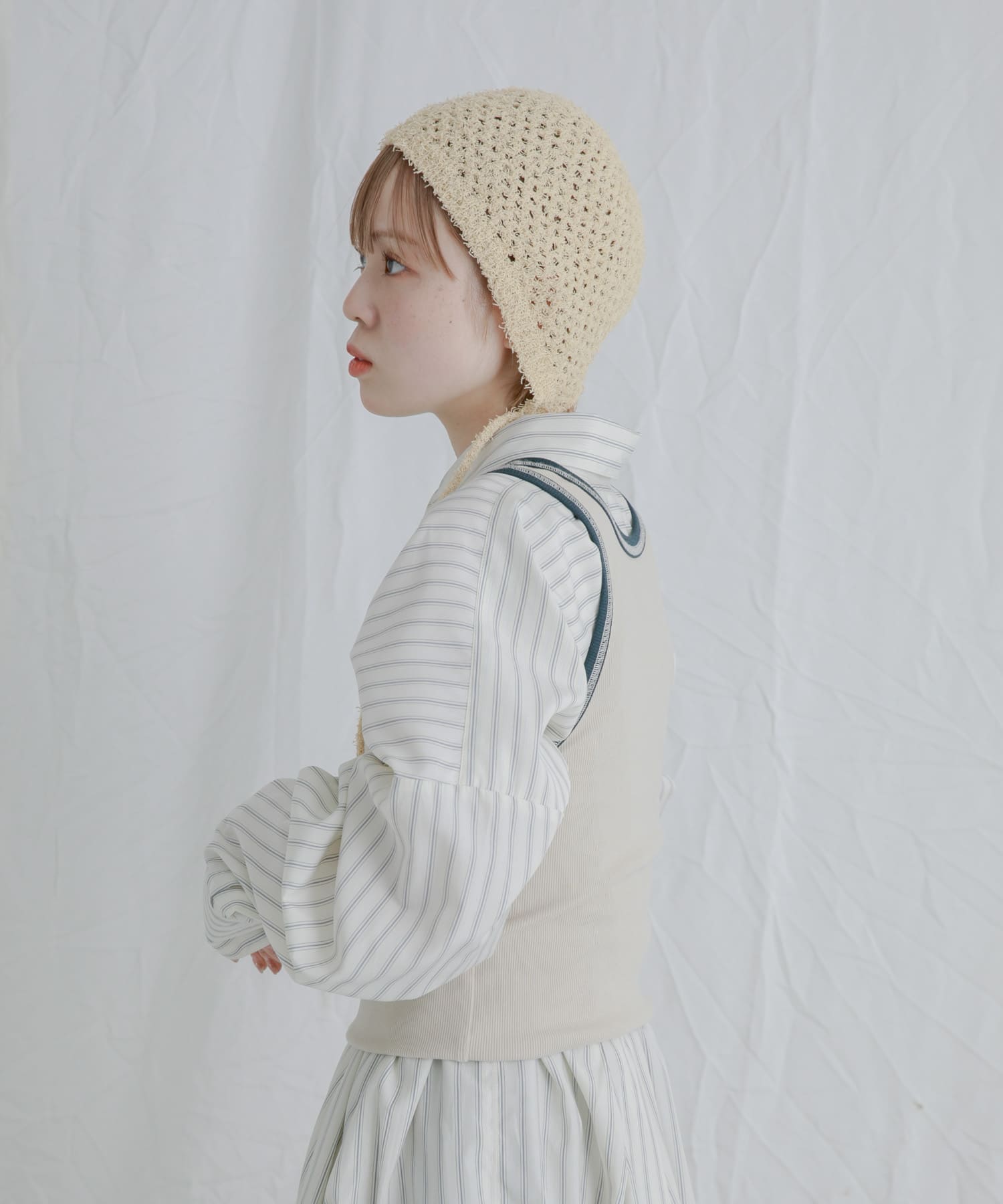 スプリングニットボンネット BEIGE one