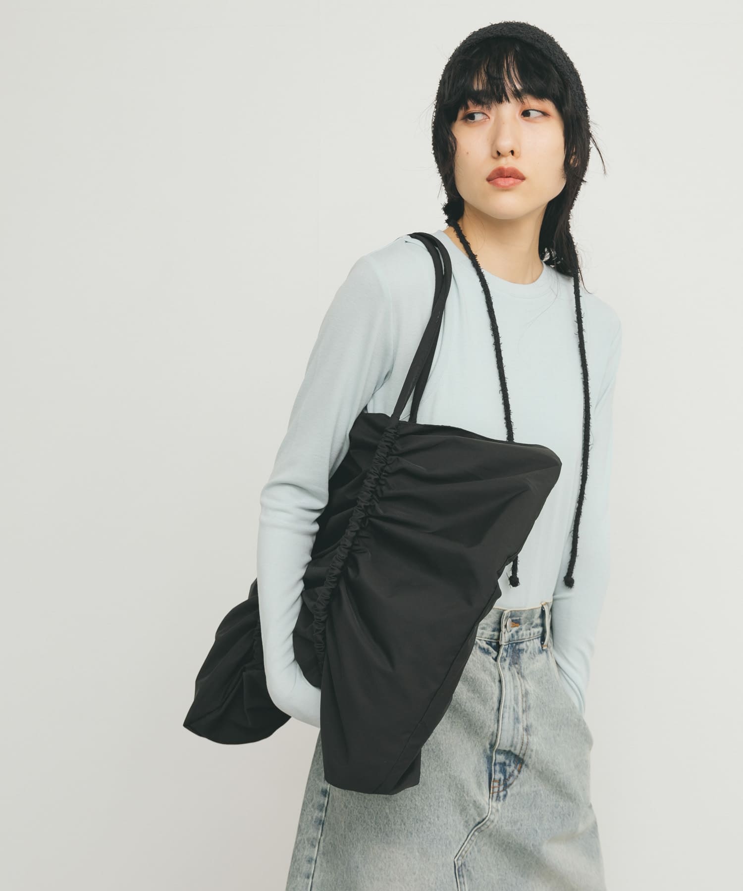 スプリングニットボンネット BLACK one