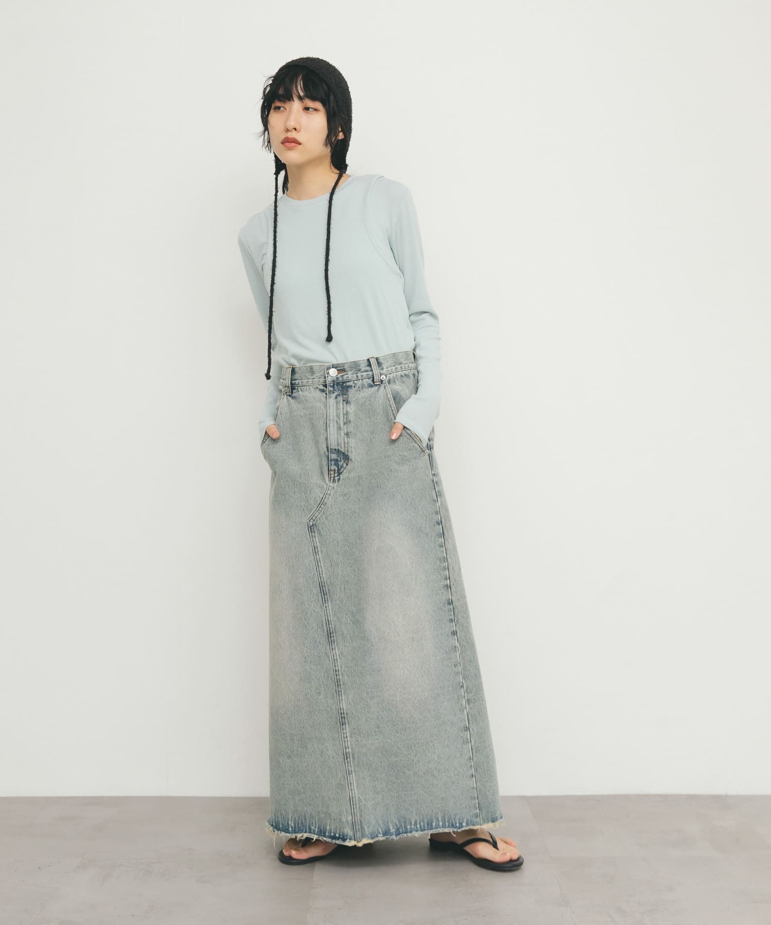 スプリングニットボンネット BLACK one