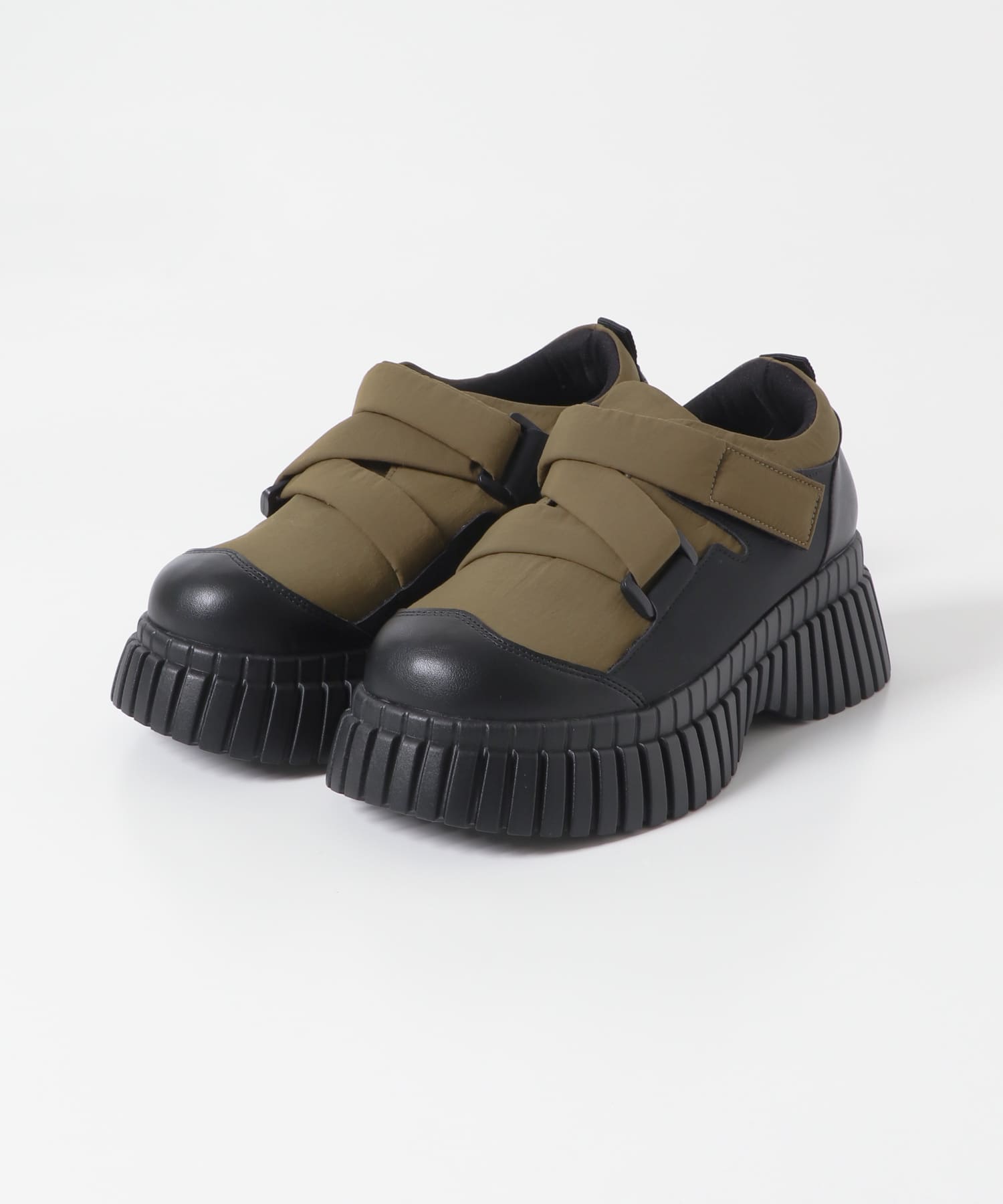 チャンキーソールパファースニーカー KHAKI 36