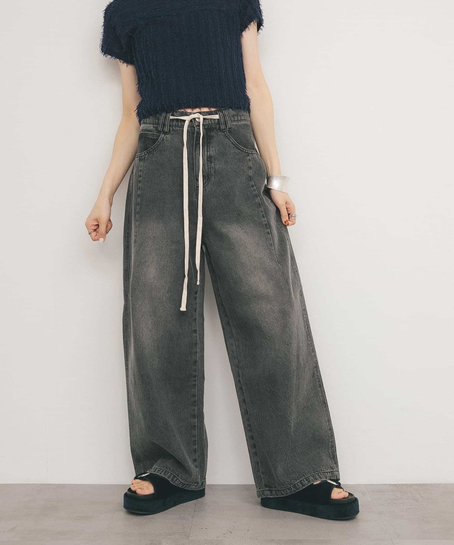 プラットフォームファーサンダル(37 NAVY): シューズ｜URBAN RESEARCH