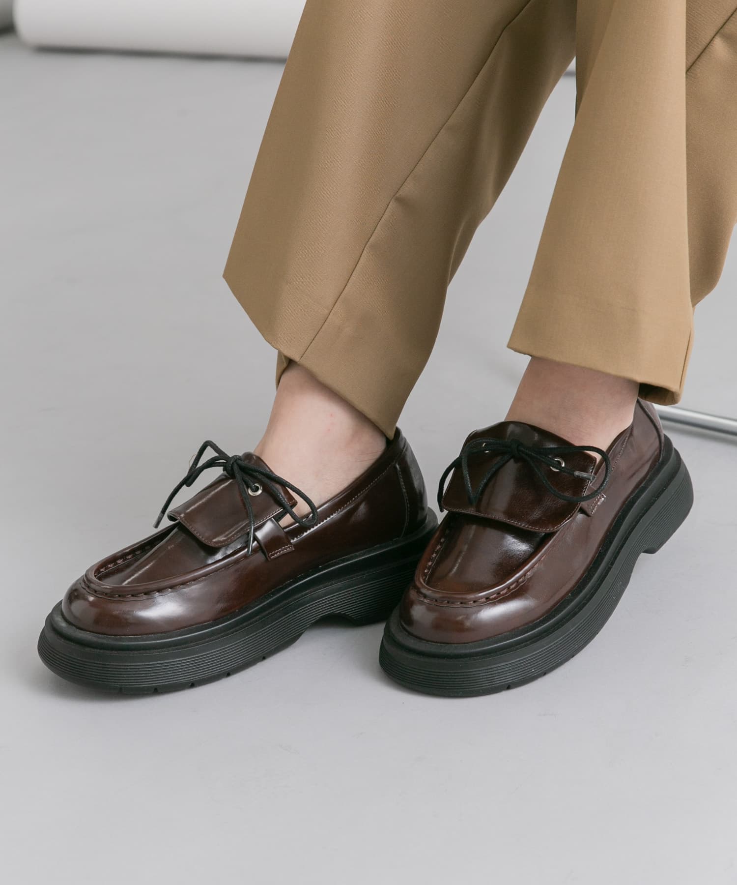 シュータンデザインローファー BROWN 37