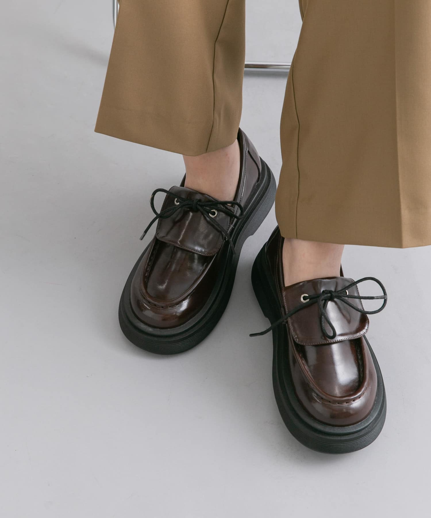 シュータンデザインローファー BROWN 37