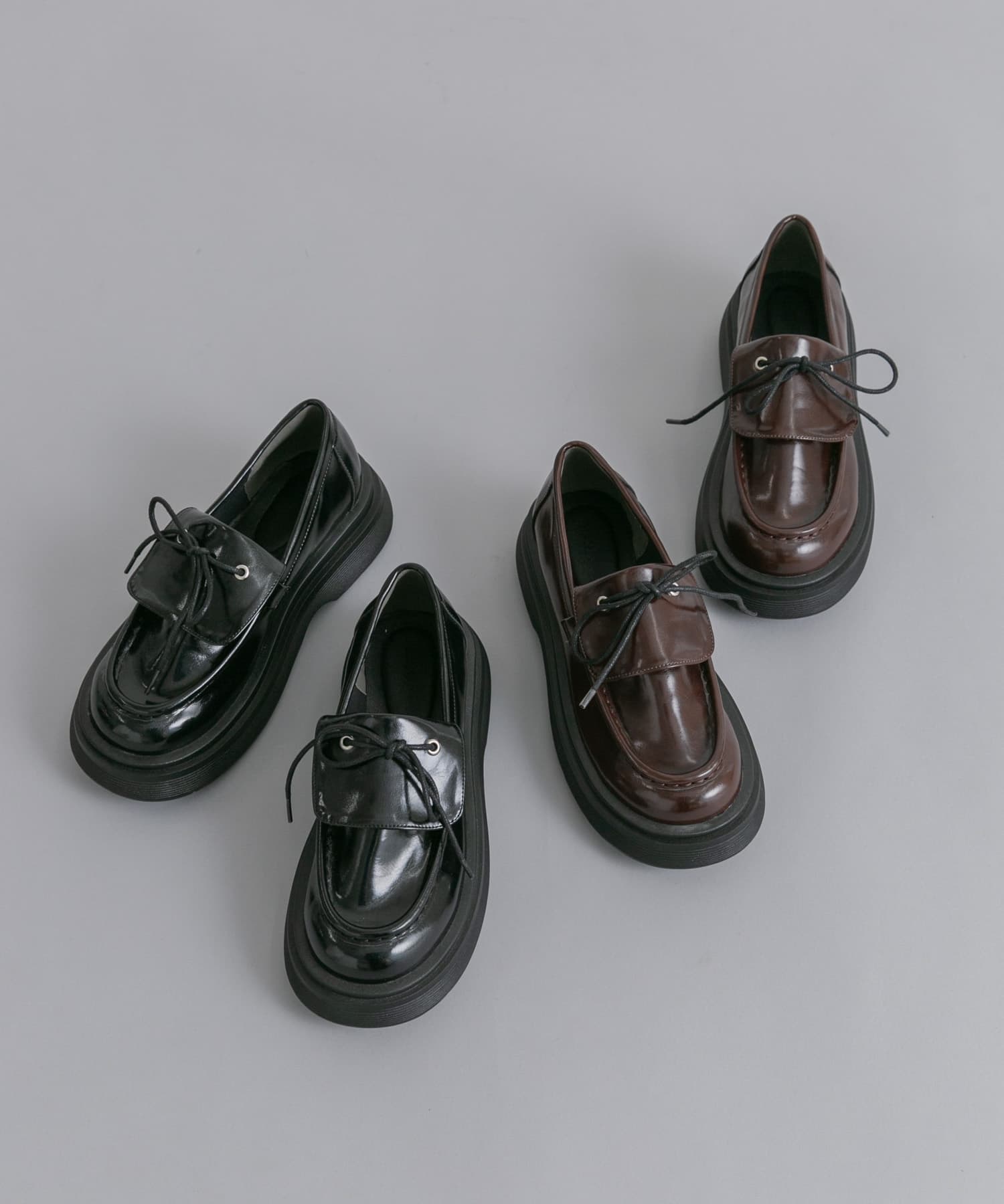 シュータンデザインローファー BROWN 37