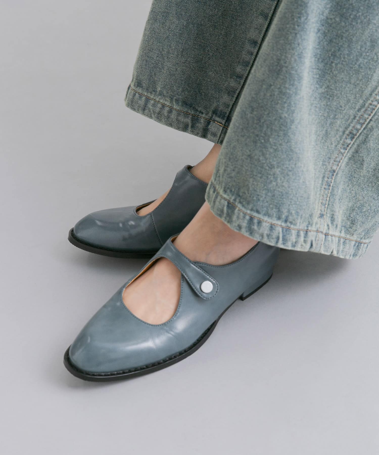 メリージェーンローファー BLUE 36