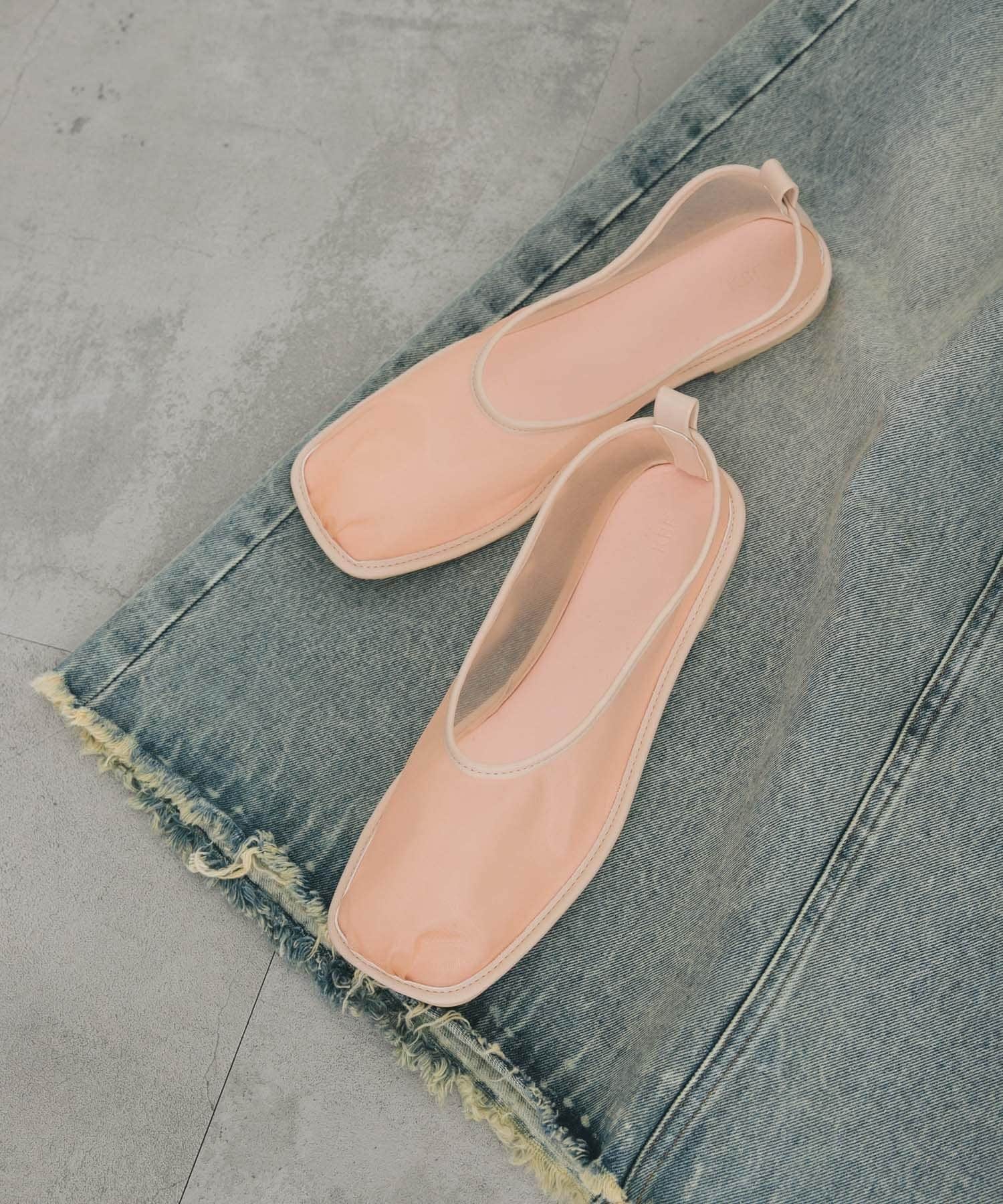 ギャザートゥメッシュシューズ PINK 37