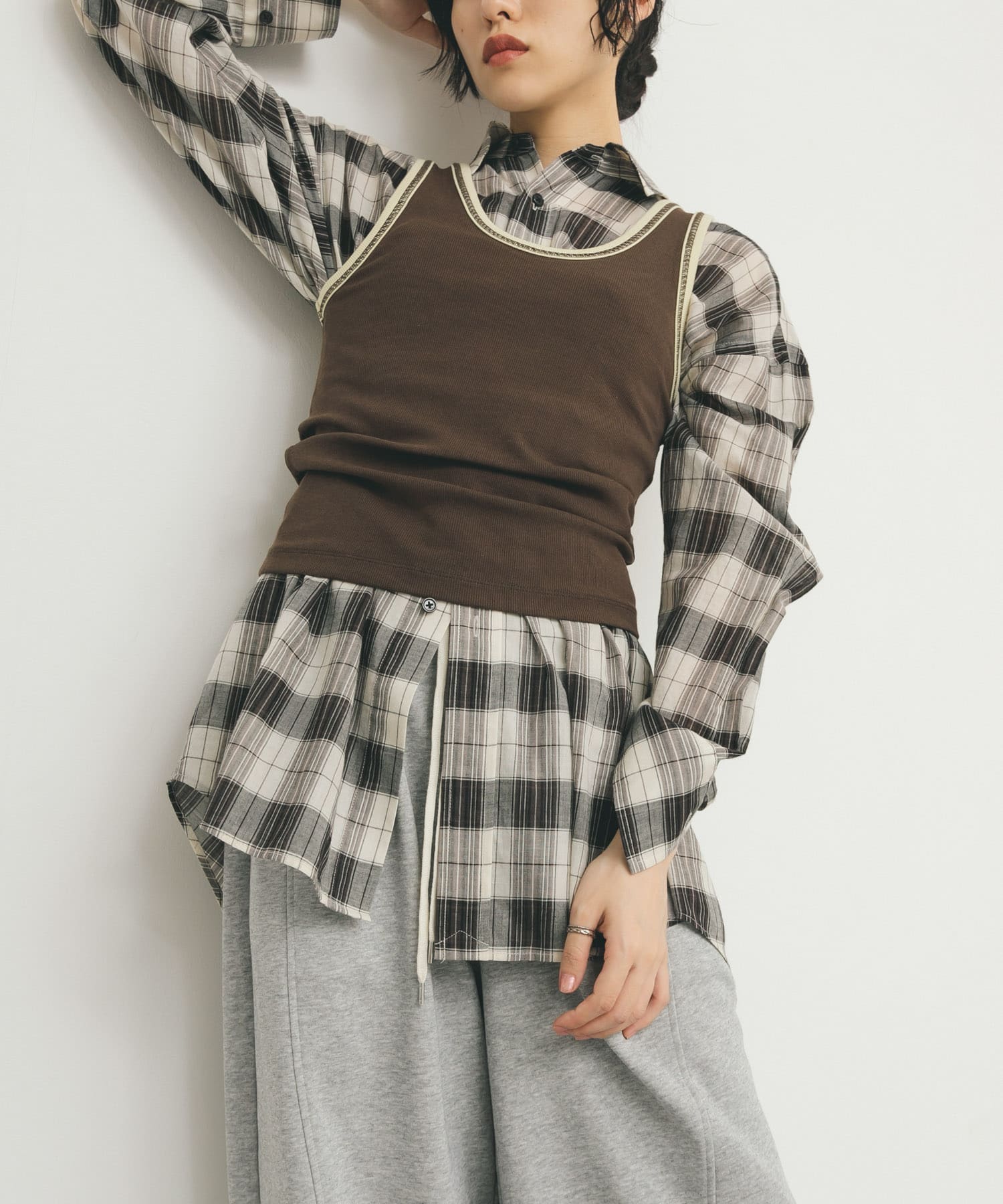 身長：160cm サイズ：one