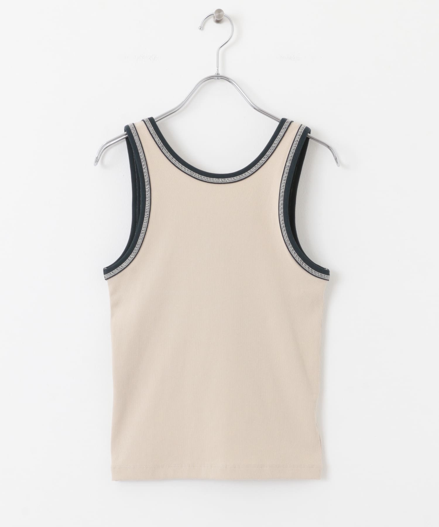 バイカラータンクトップ L.BEIGE one