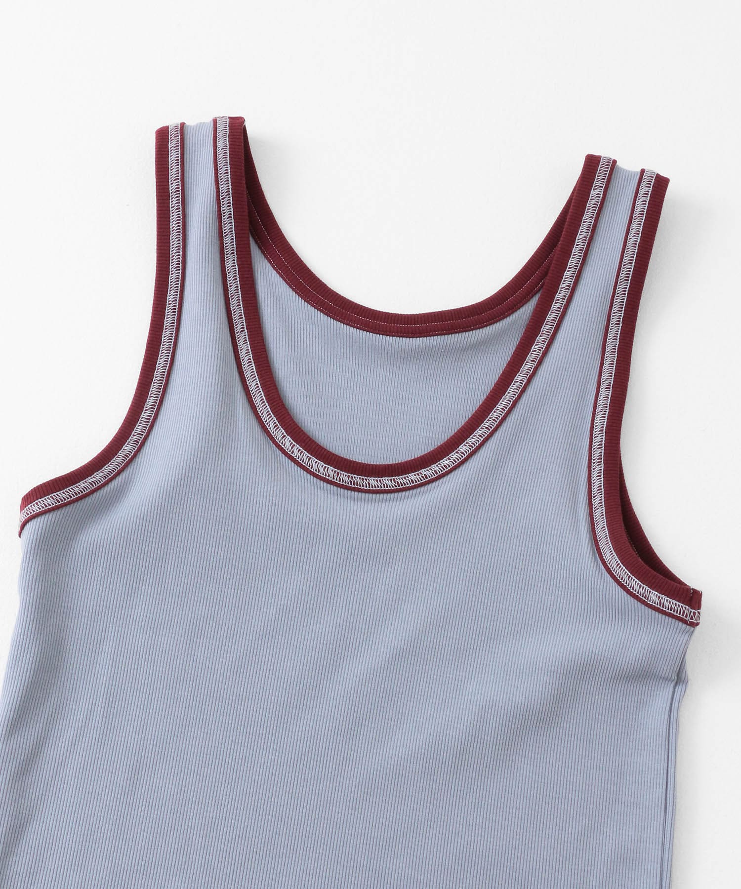 バイカラータンクトップ BLUE GRAY one