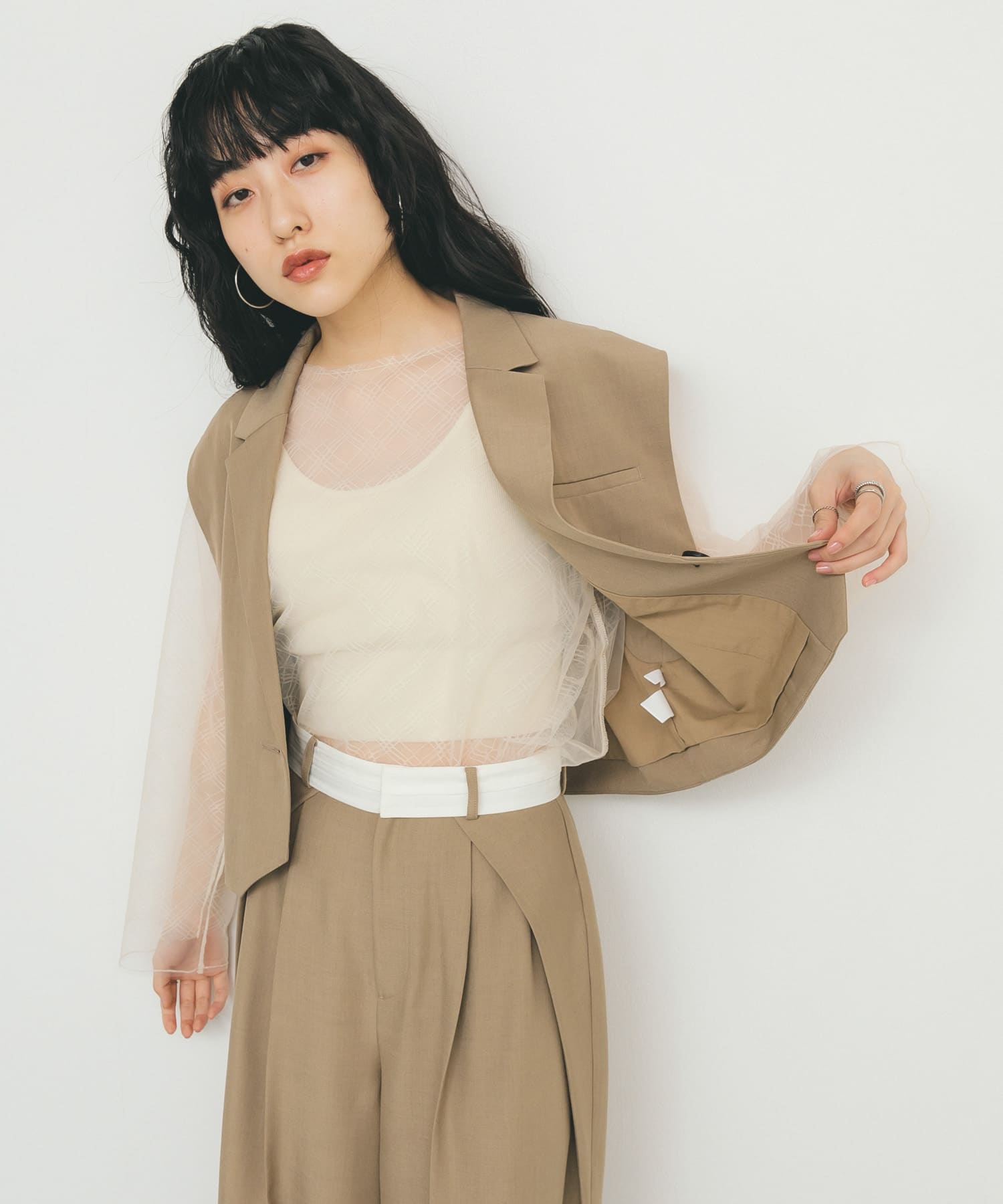 身長：160cm サイズ：one