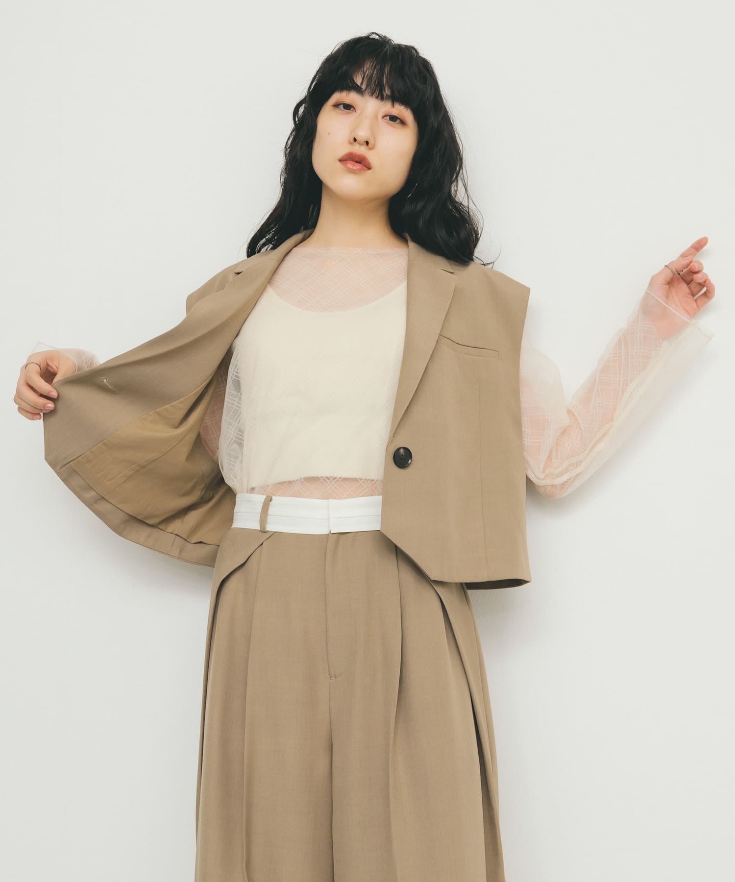 身長：160cm サイズ：one