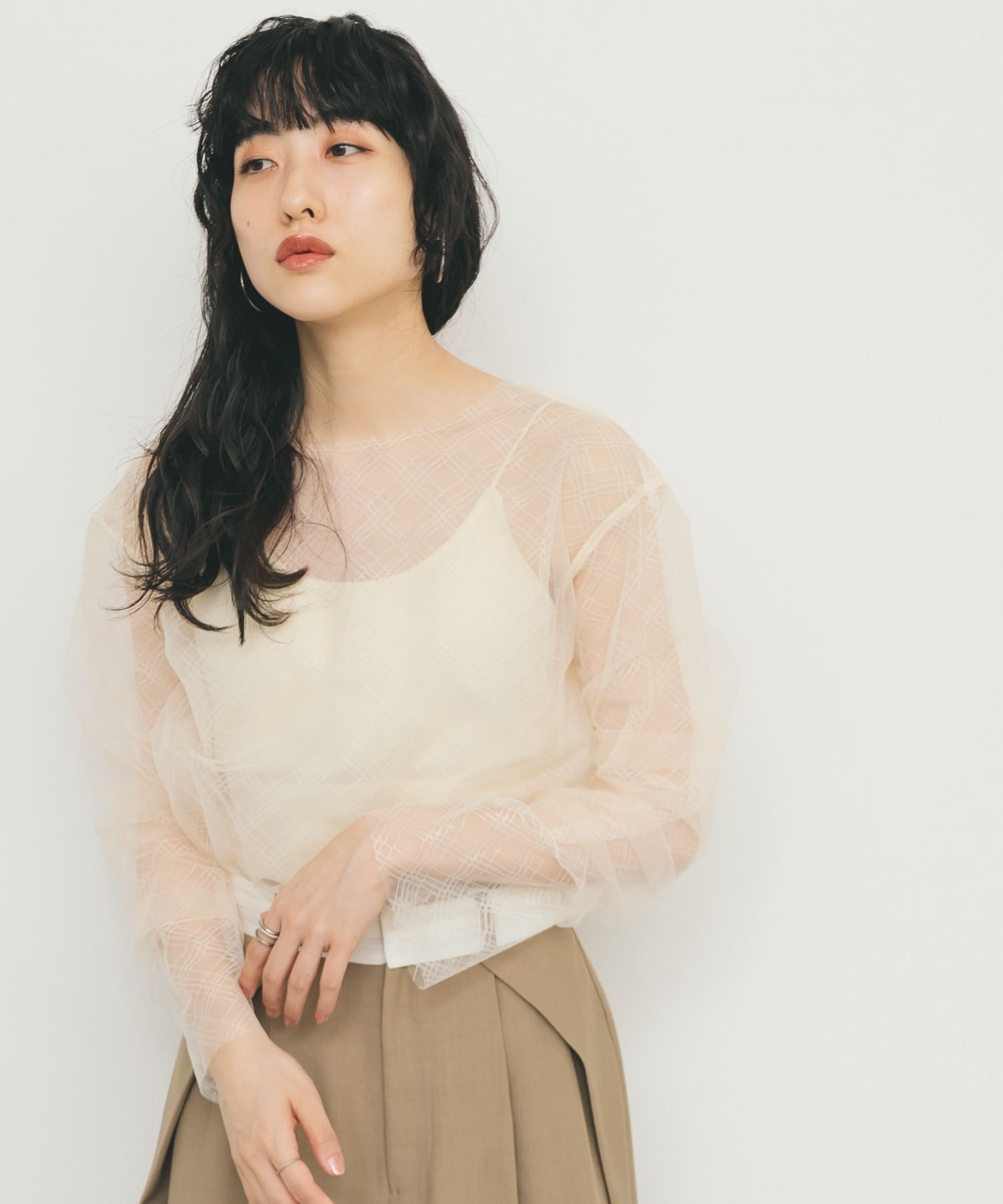 身長：160cm サイズ：one