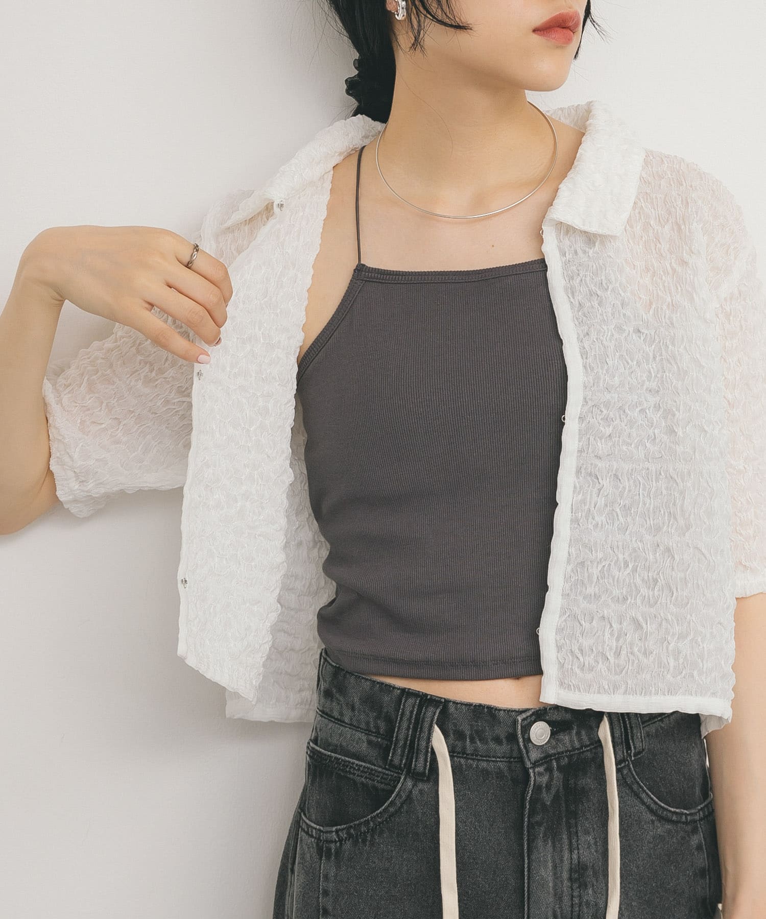 身長：160cm サイズ：one