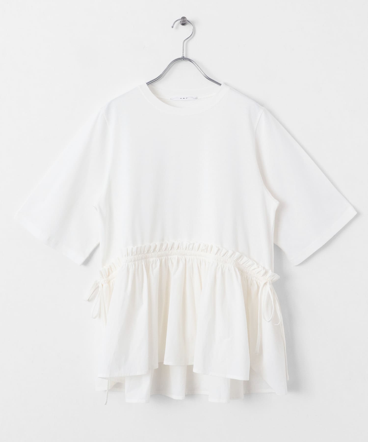 汗ジミ防止ペプラムドッキングTEE OFF×OFF one