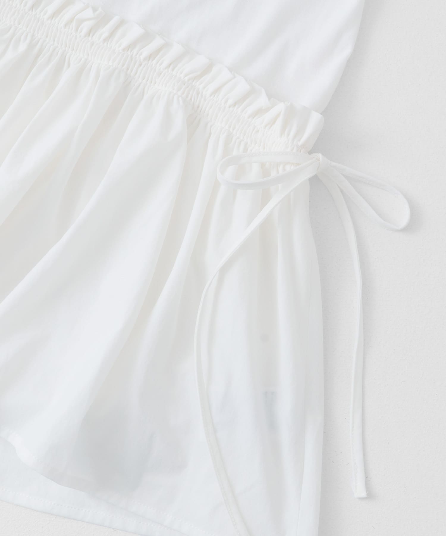 汗ジミ防止ペプラムドッキングTEE OFF×OFF one