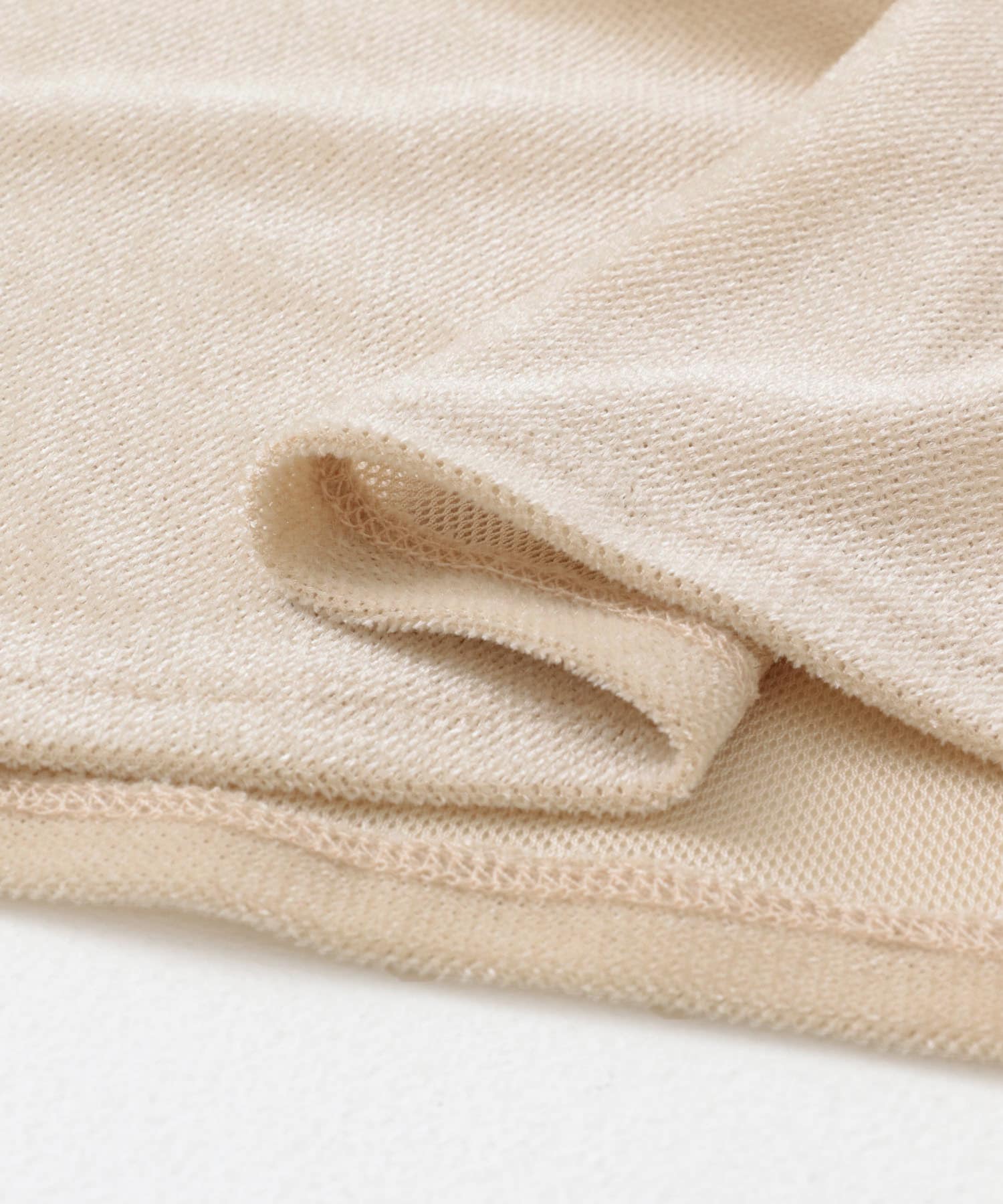 メッシュベロアリンガーTEE L.BEIGE one