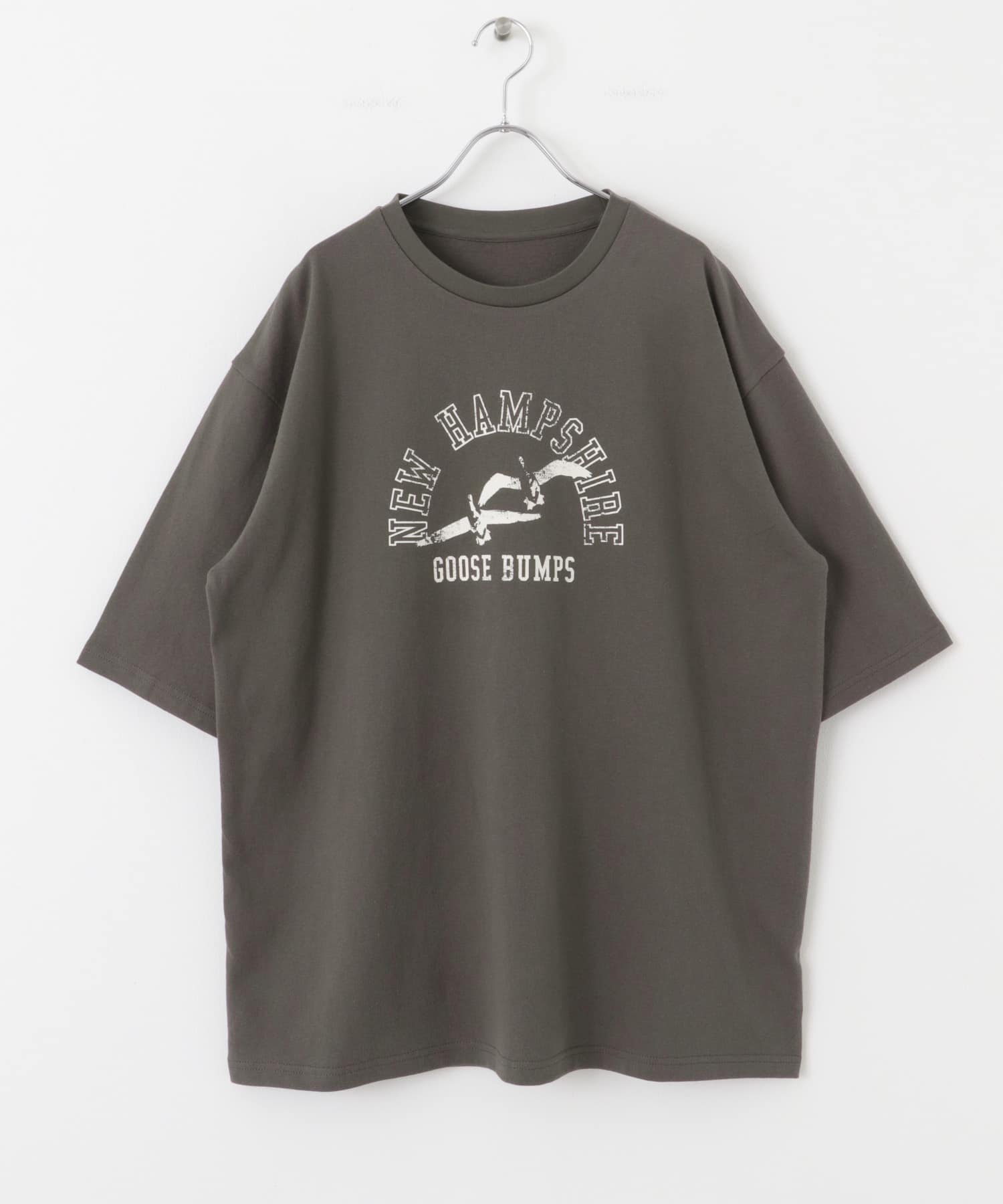 ヴィンテージライクプリントTEE CHARCOAL one